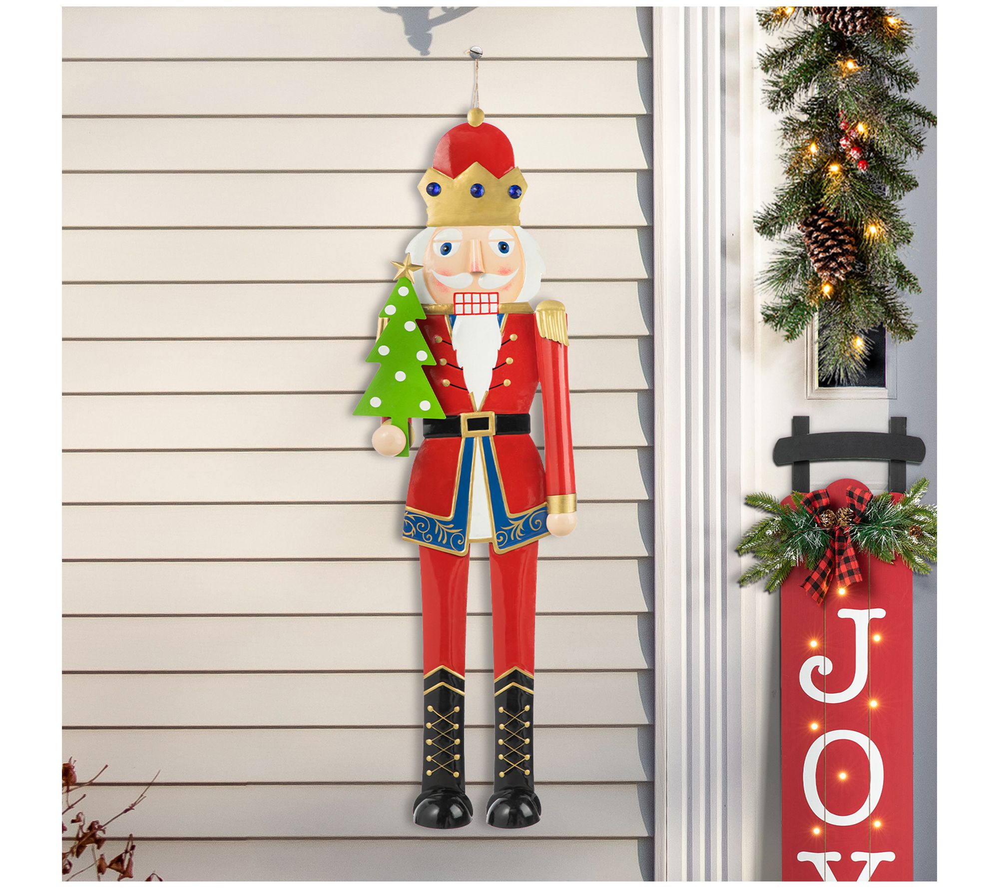 Glitzhome 43" Christmas Nutcracker Yard Stake