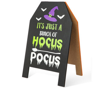 Glitzhome 24"H Halloween & Fall Double Sided Easel Porch Sign