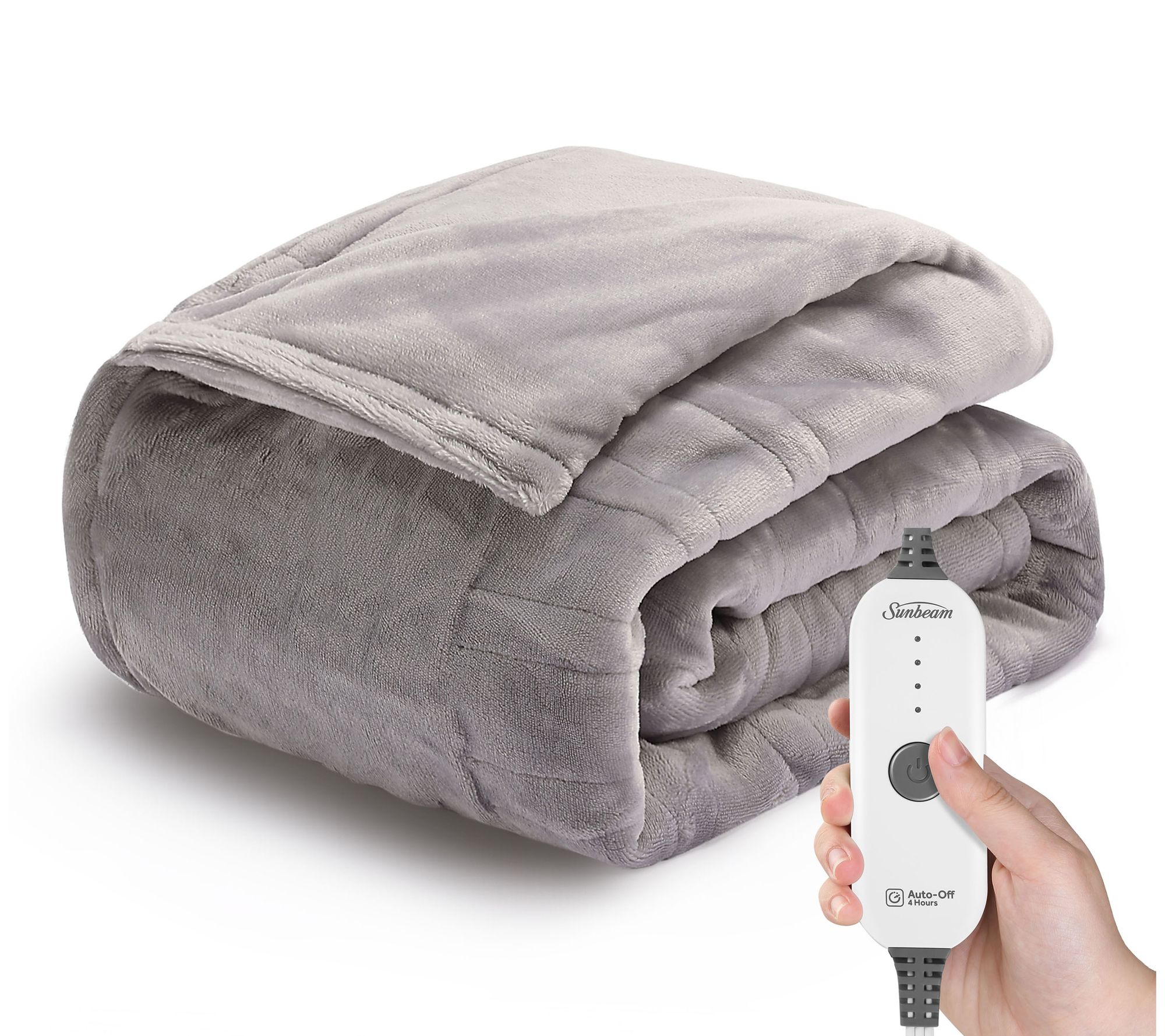 Sunbeam Heated Throw Cozy Nordic Velvet Reversible Sherpa