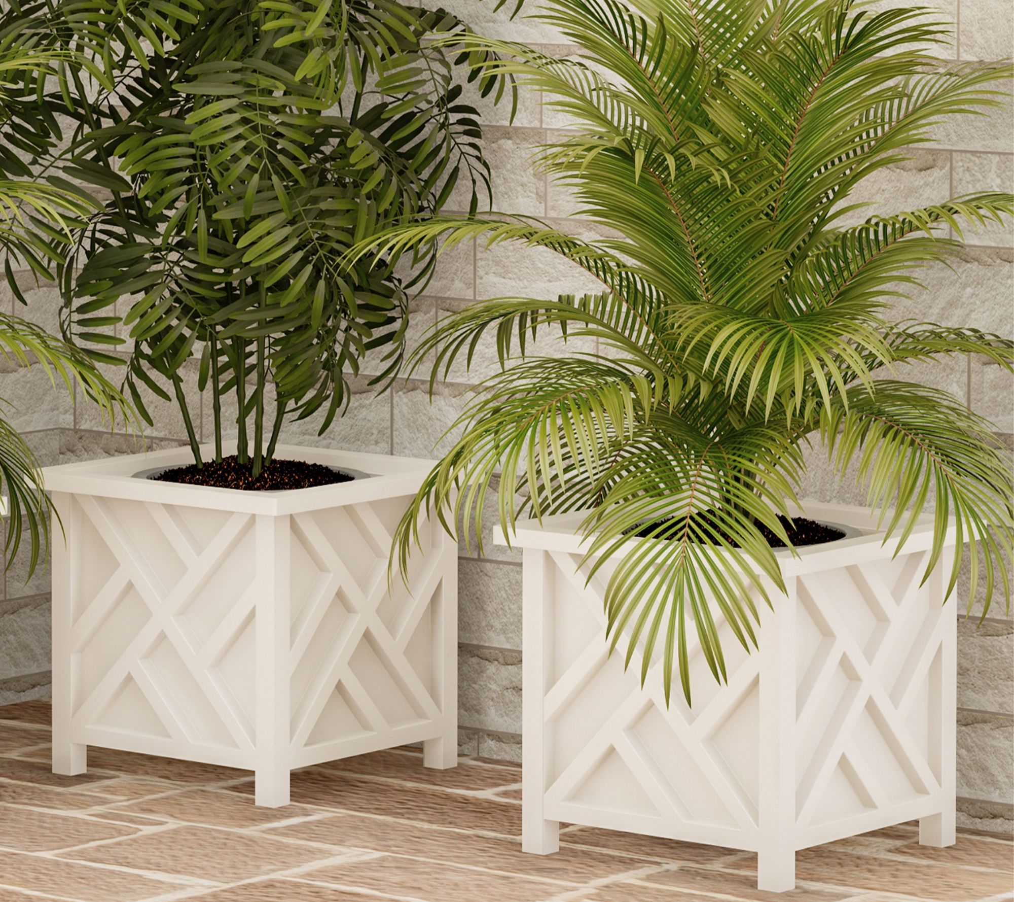 Pure Garden 2-Pack 14.75" Decorative Outdoor Flower Plant Pot