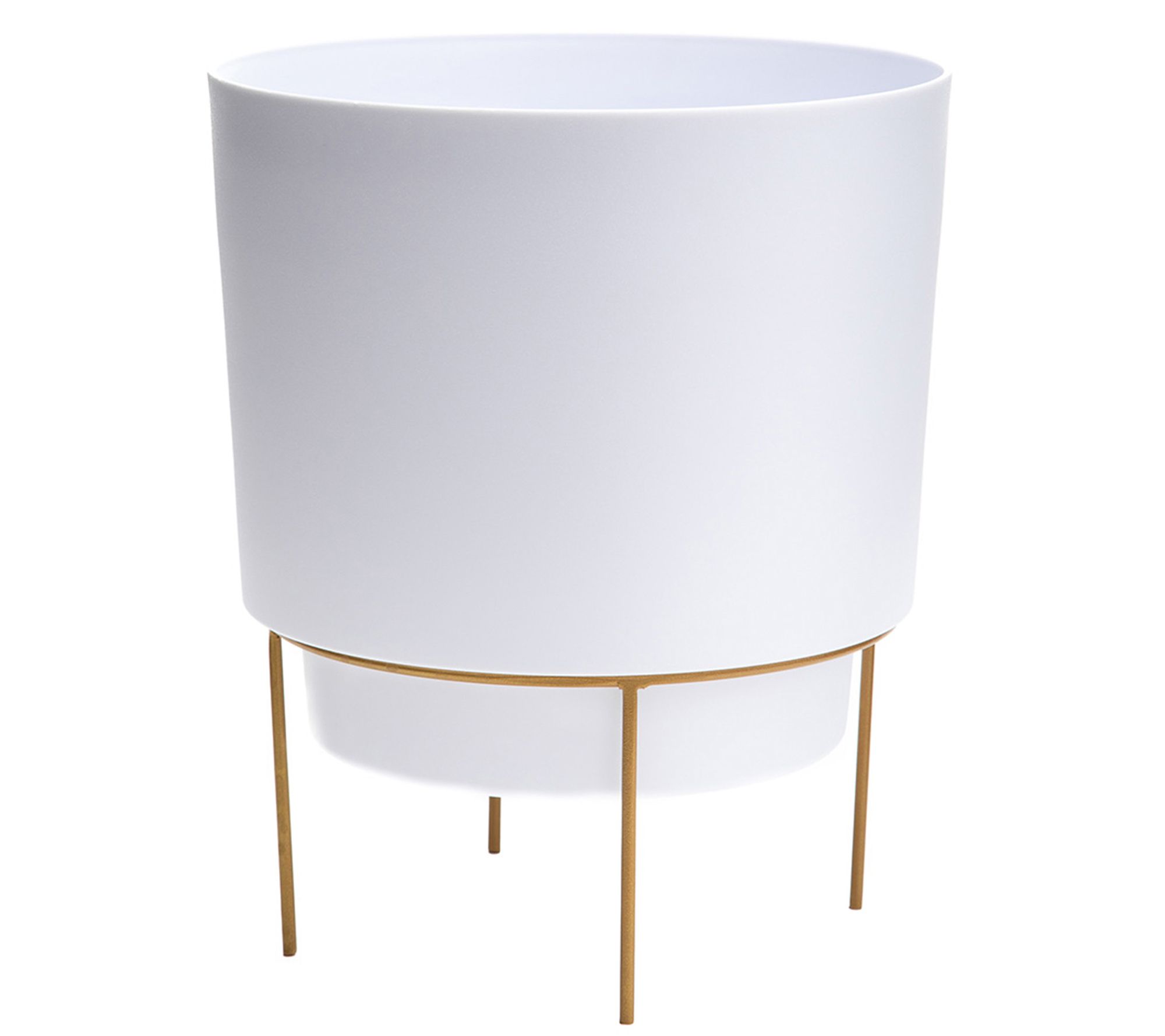Bloem Hopson Planter with Metal Gold Stand: 14"