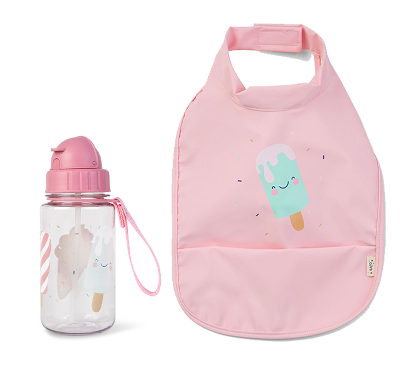 SARO Kids Water Bottle + Bib Set