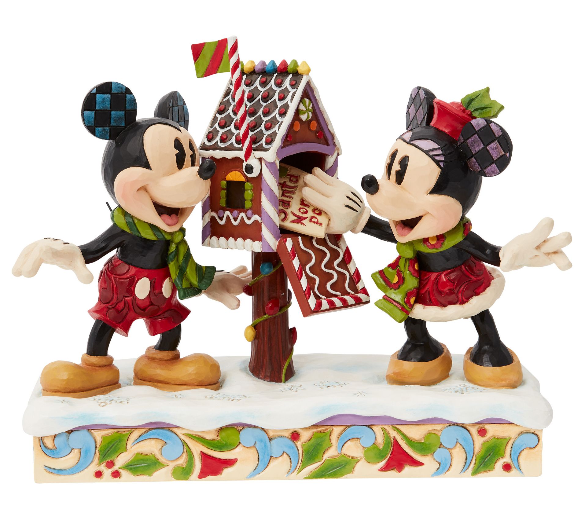 Disney Traditions Mickey and Minnie Letters Figurine
