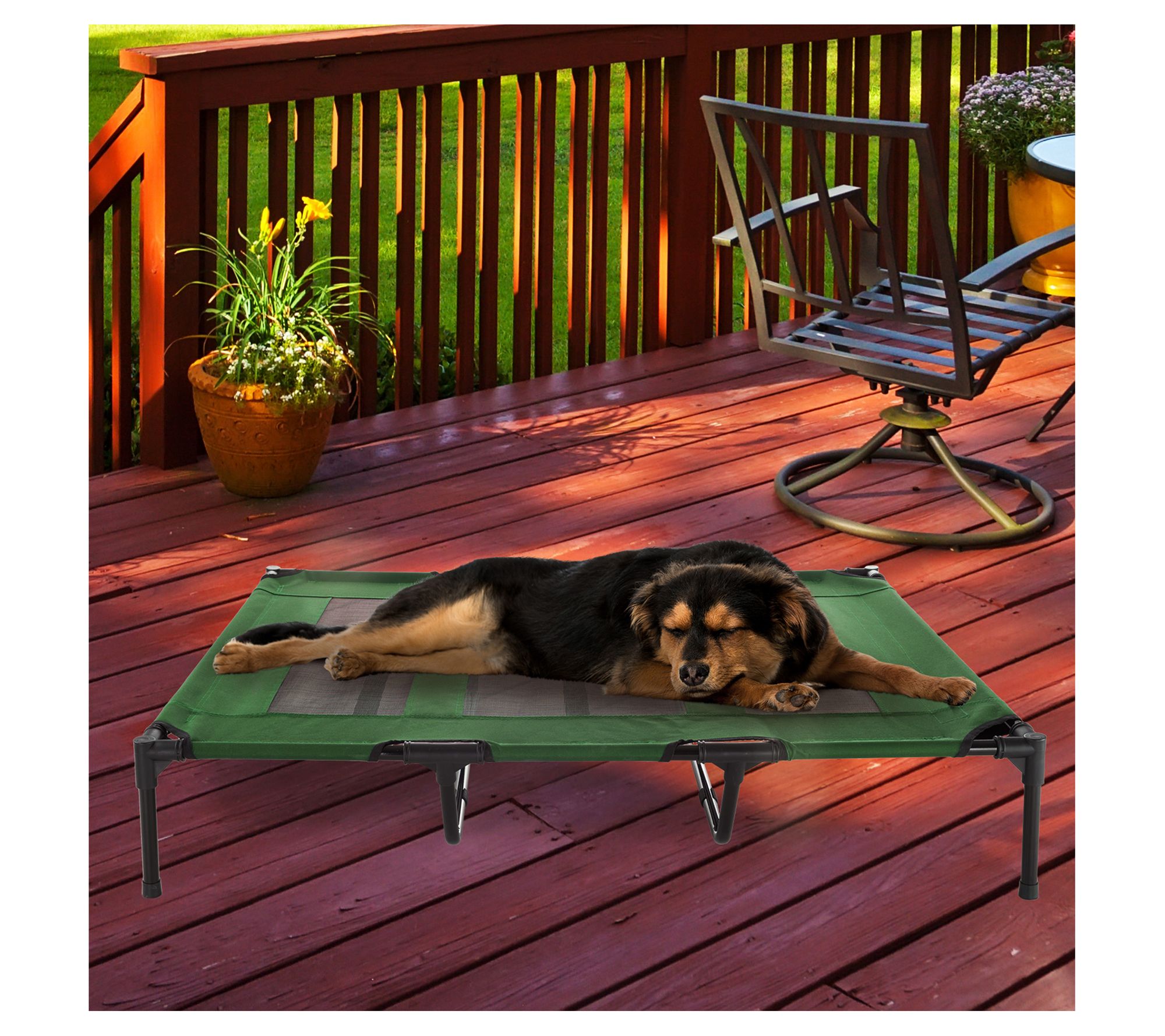 Elevated Dog Bed 48 x 35 Portable Pet Bed withn-Slip Feet