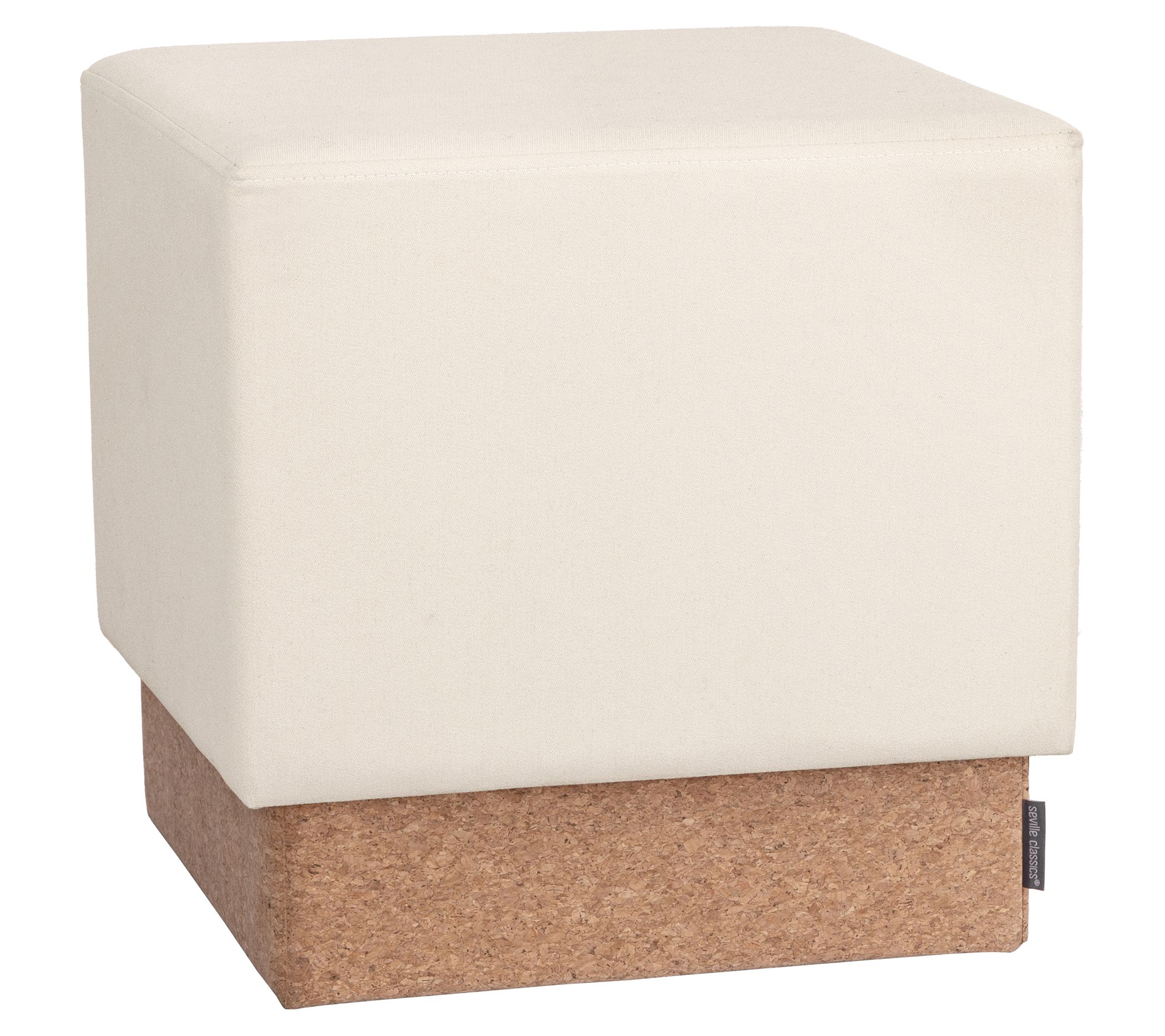 Seville Vineyard Collection Cork Cube Storage Ottoman