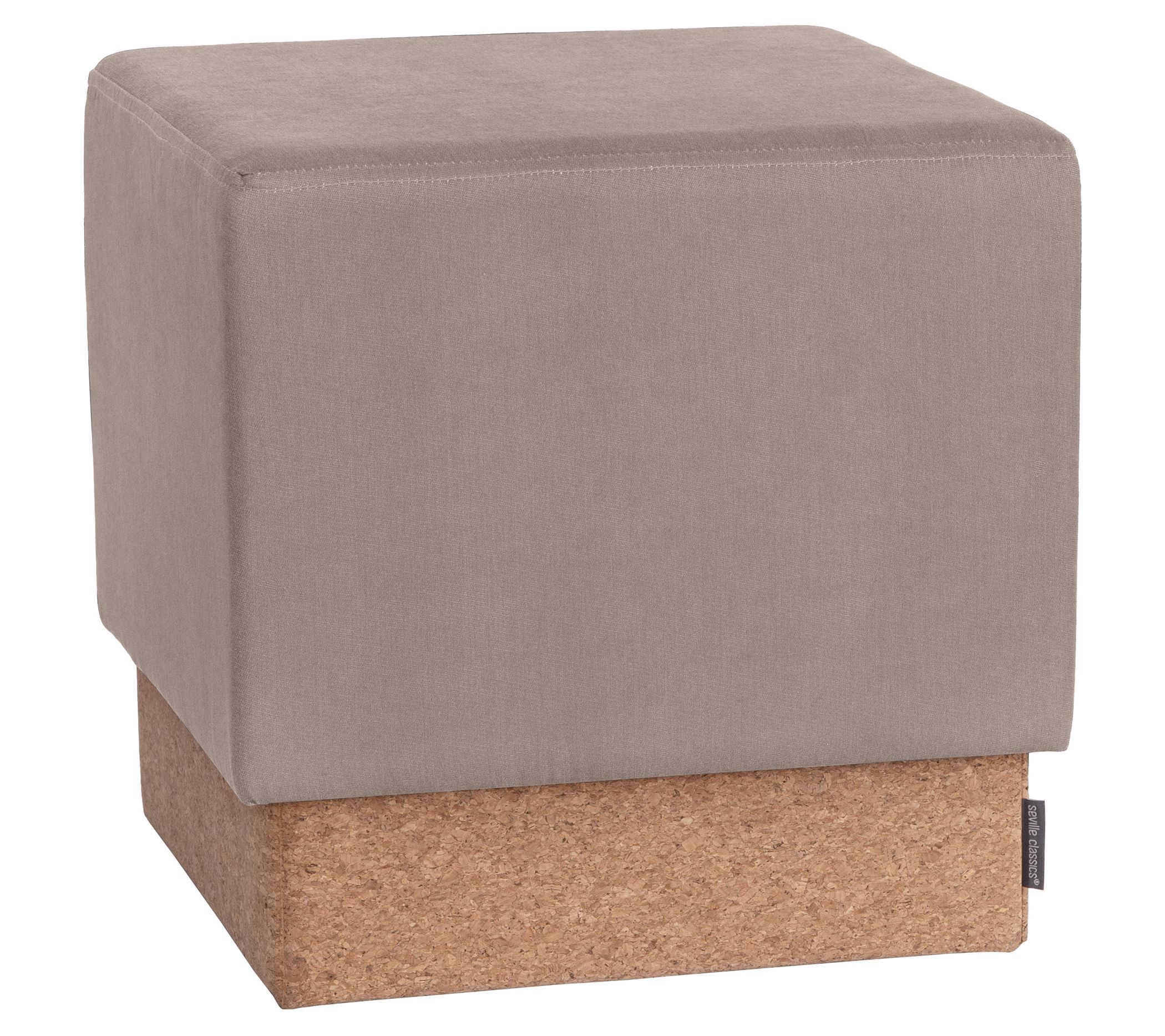 Seville Vineyard Collection Cork Cube Storage Ottoman