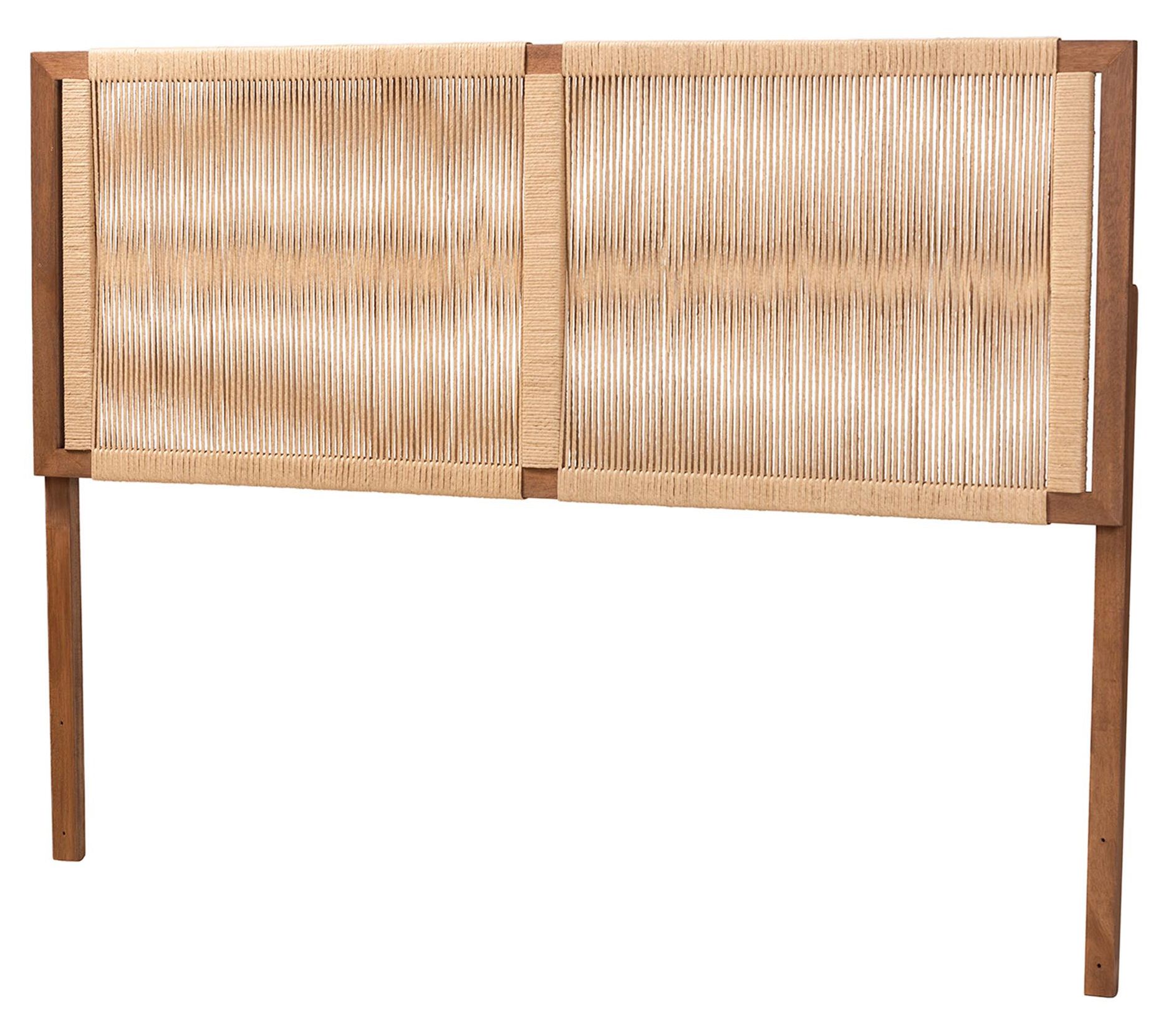 bali & pari Holitz Walnut Brown Wood Queen Headboard