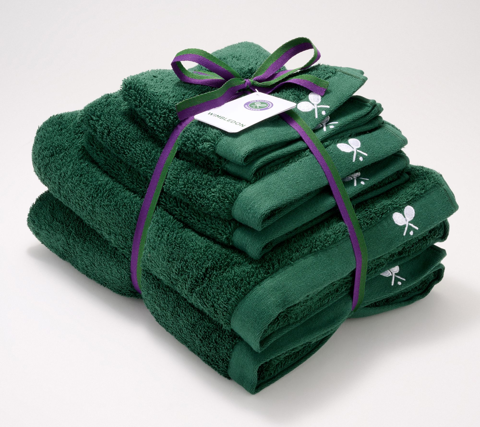 "As Is" Wimbledon x Christy Set/6 Egyptian Cotton Towels