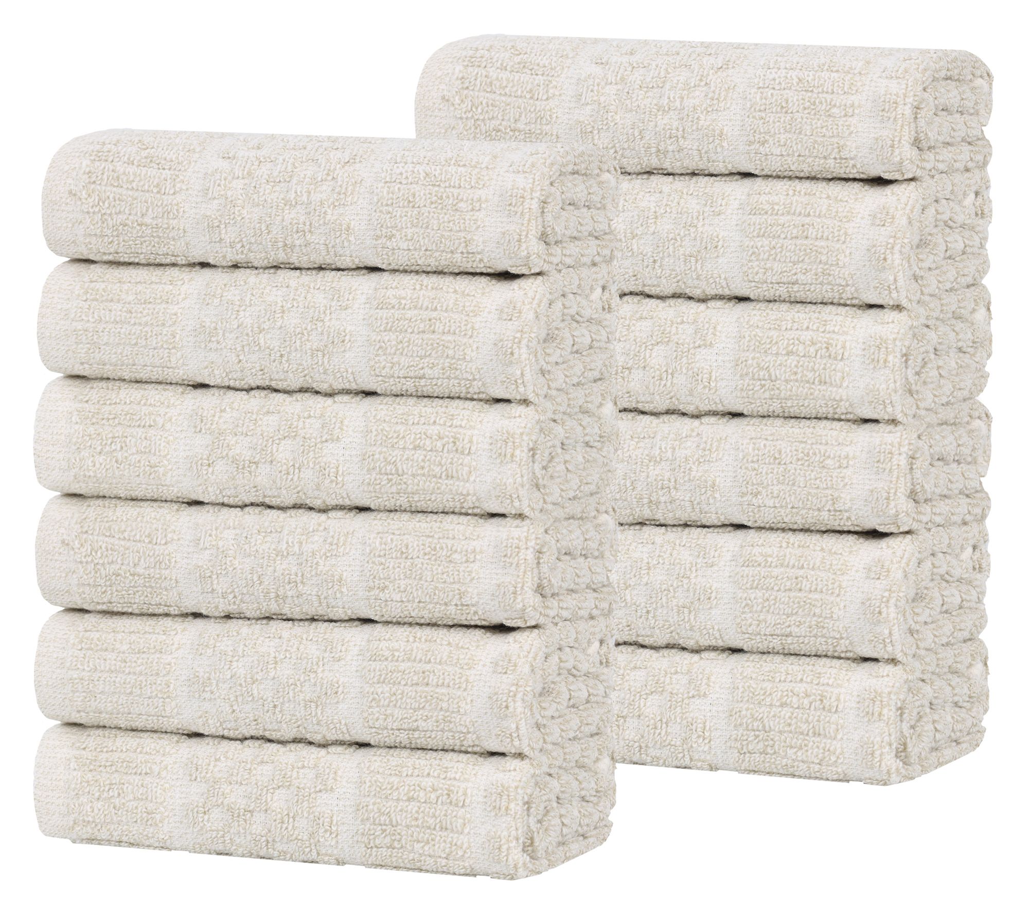 Superior Naples 12PC Cotton Blend Solid Face Towel Set