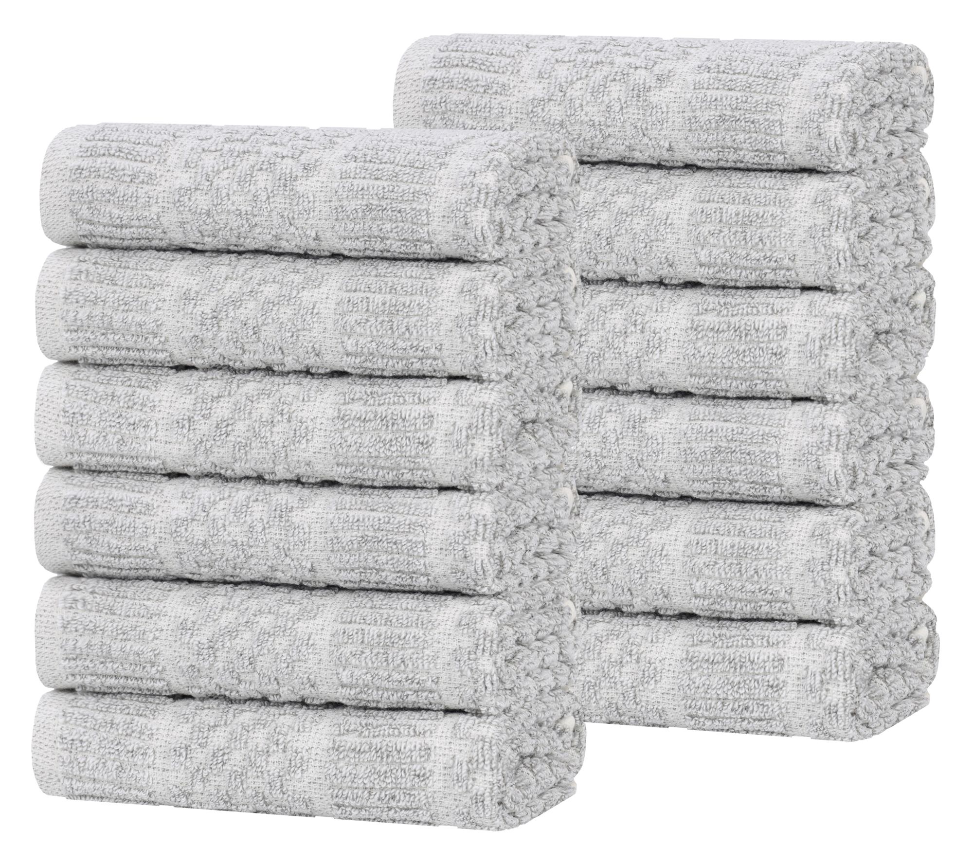Superior Naples 12PC Cotton Blend Solid Face Towel Set