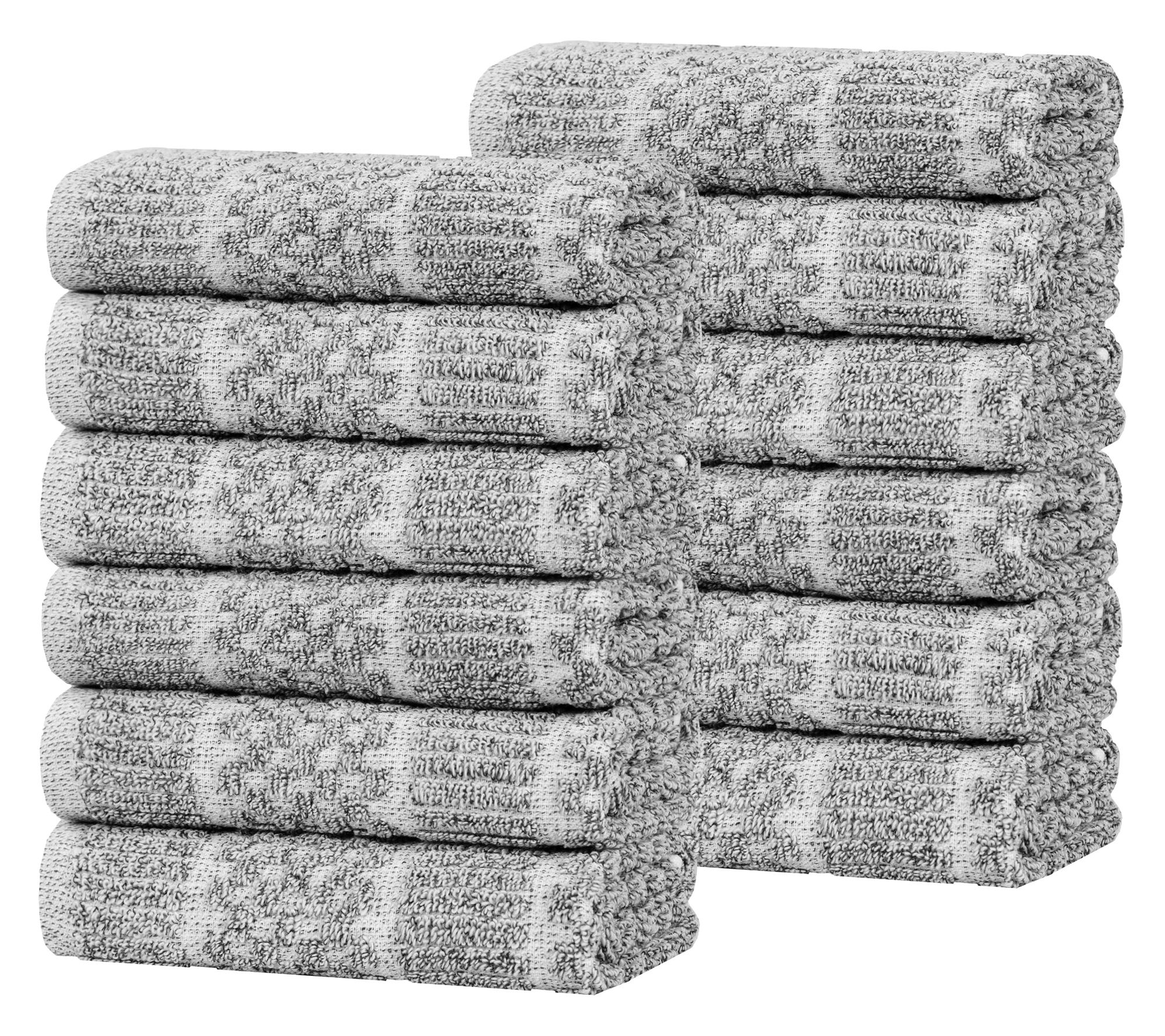Superior Naples 12PC Cotton Blend Solid Face Towel Set