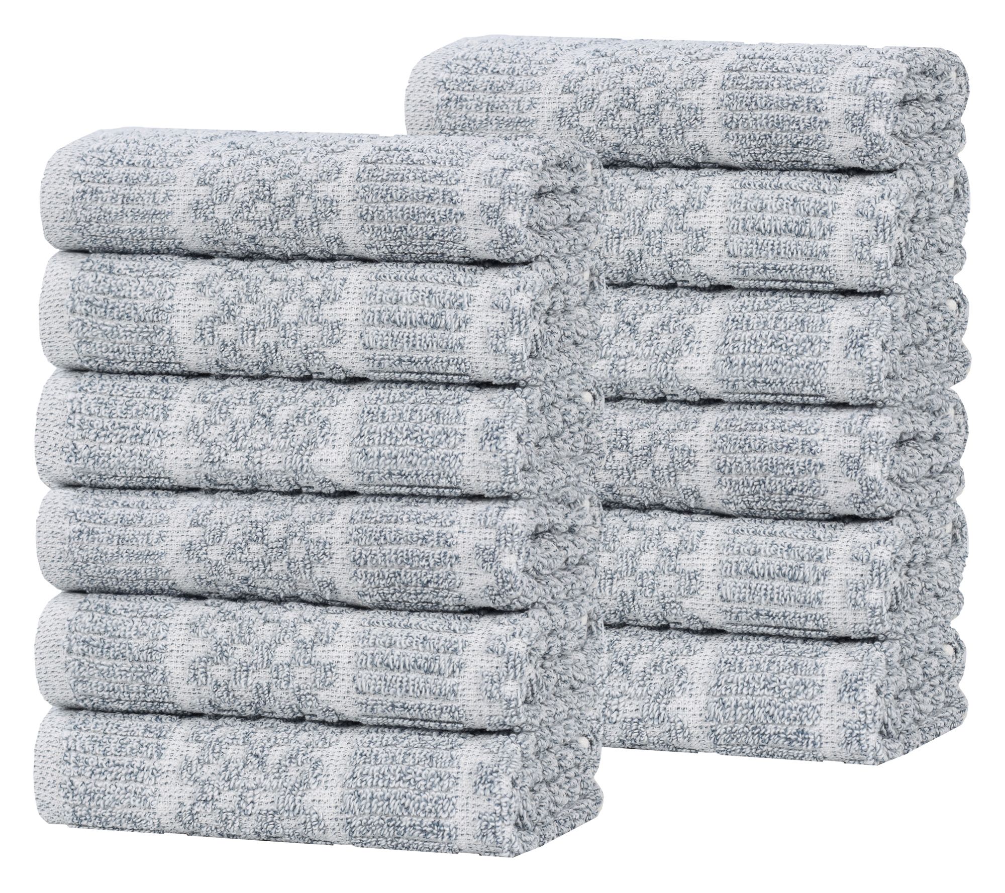 Superior Naples 12PC Cotton Blend Solid Face Towel Set