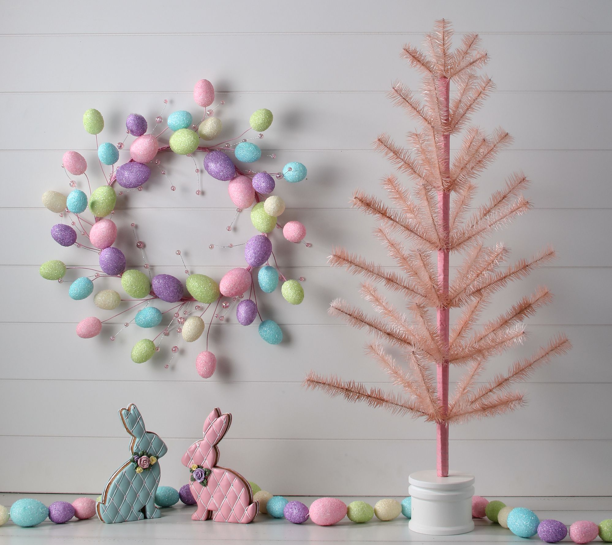 36" Spring Feather Tree With Base by Valerie
