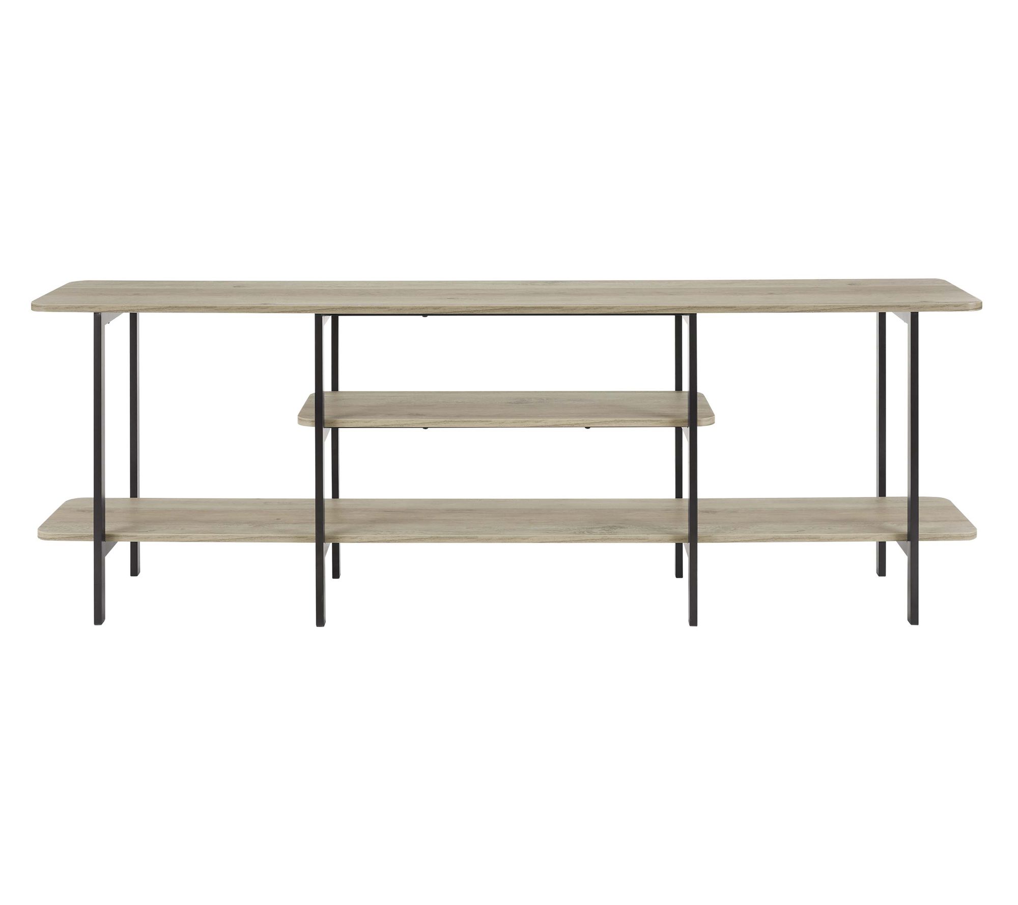 Manhattan Comfort Celine Side Table with 3 Fixed Shelves