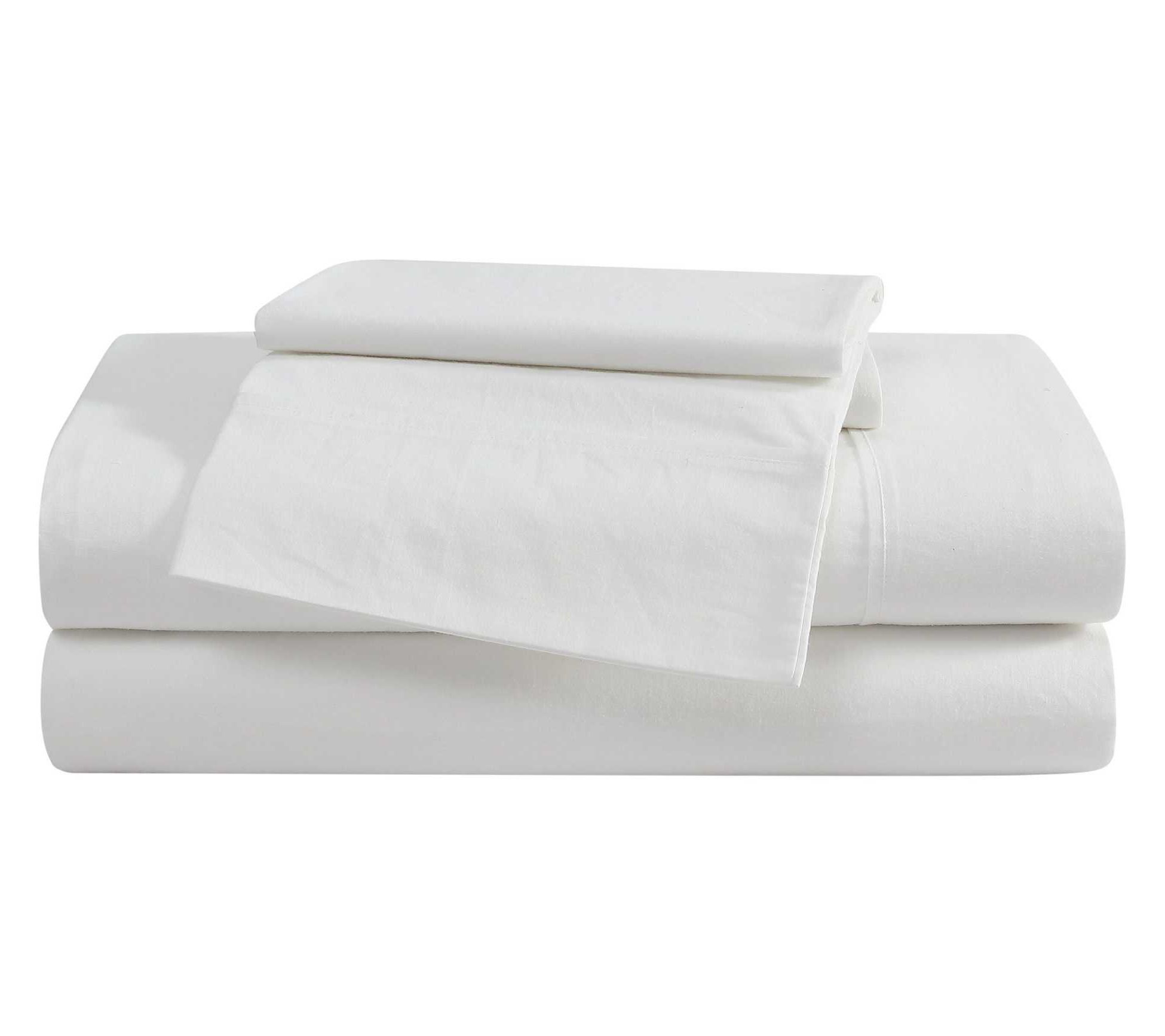 Eddie Bauer Off White Cotton Percale Full SheetSet