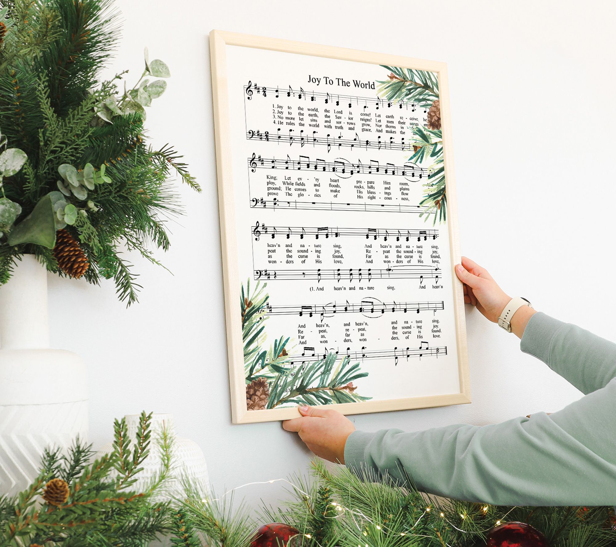 Sincere Surroundings 24" Joy To World Hymn ThinFrame