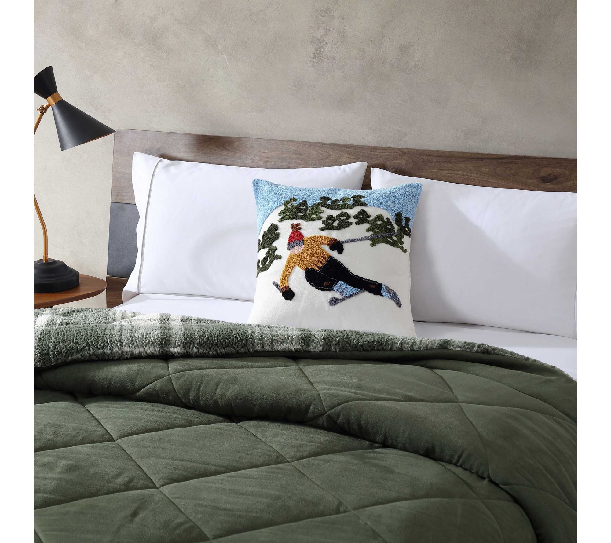 Eddie Bauer Ski Hills 20x20 Decorative Pillow