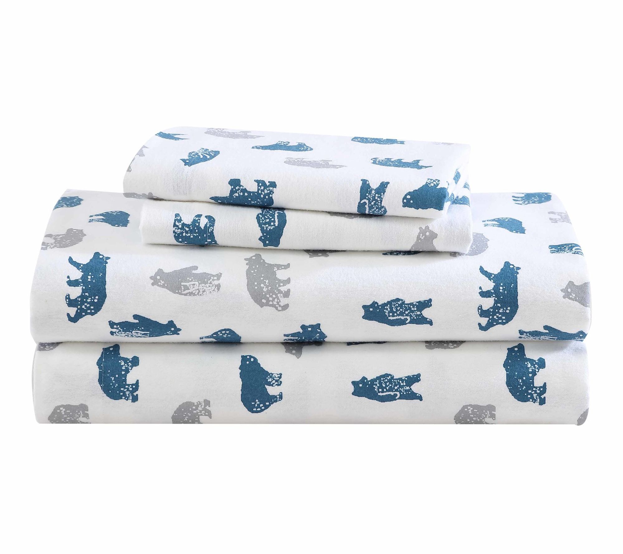 Eddie Bauer Bear Mountain Blue Cotton Full Sheet Set