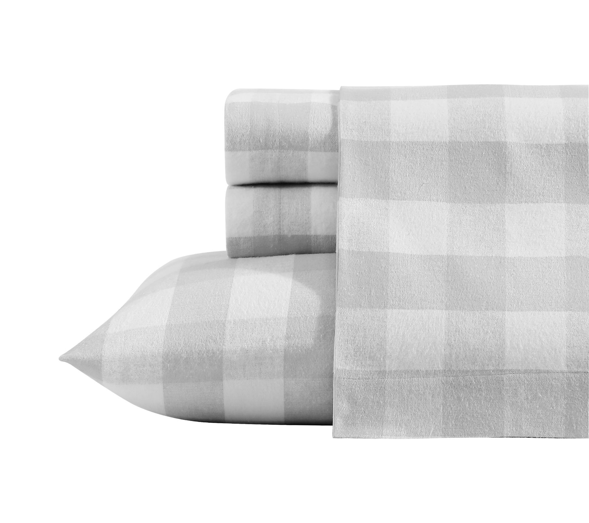 Eddie Bauer Lakehouse Plaid Grey Cotton King Sheet Set