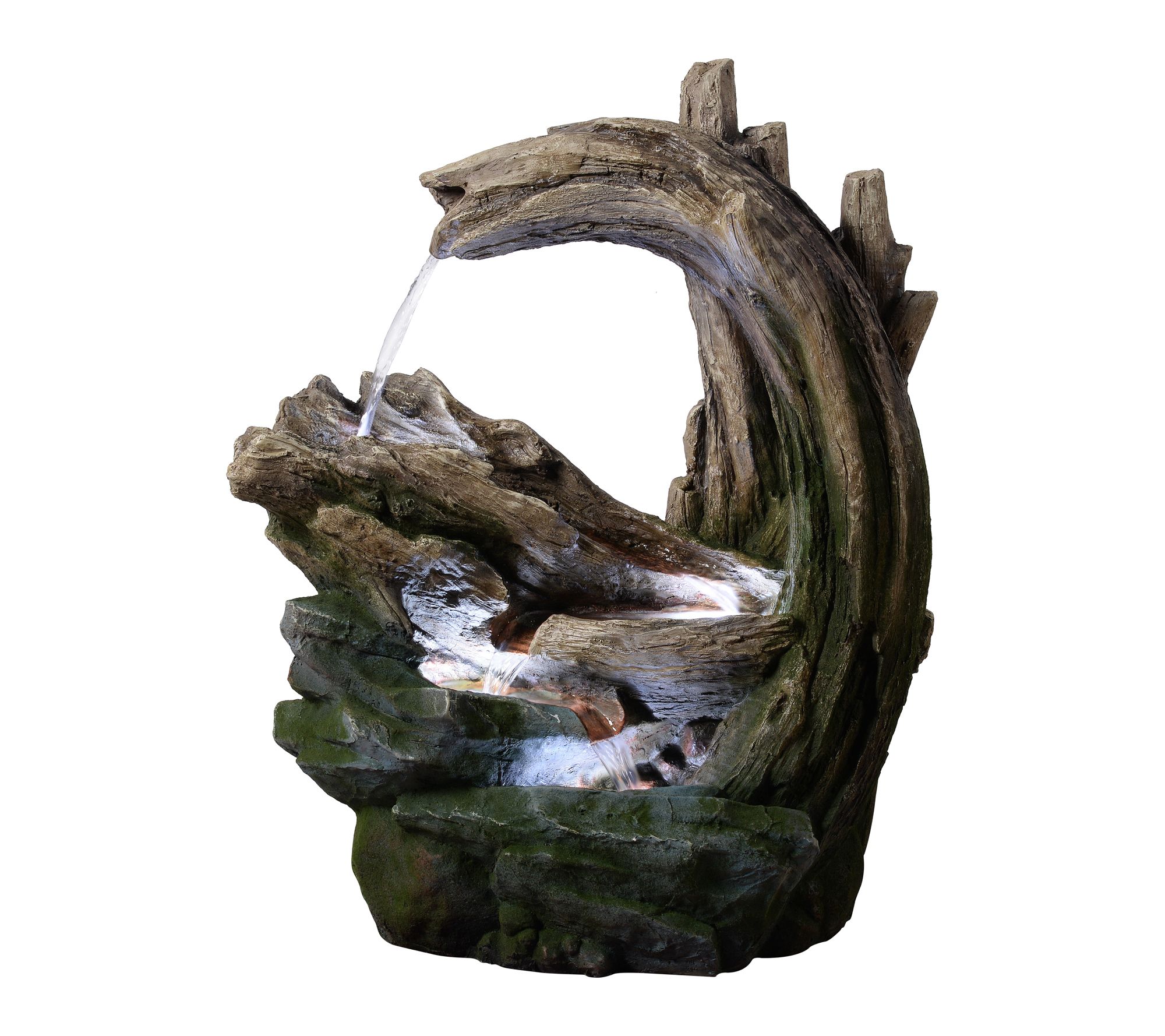 Teamson Home Outdoor Water Fountain with Glow Light