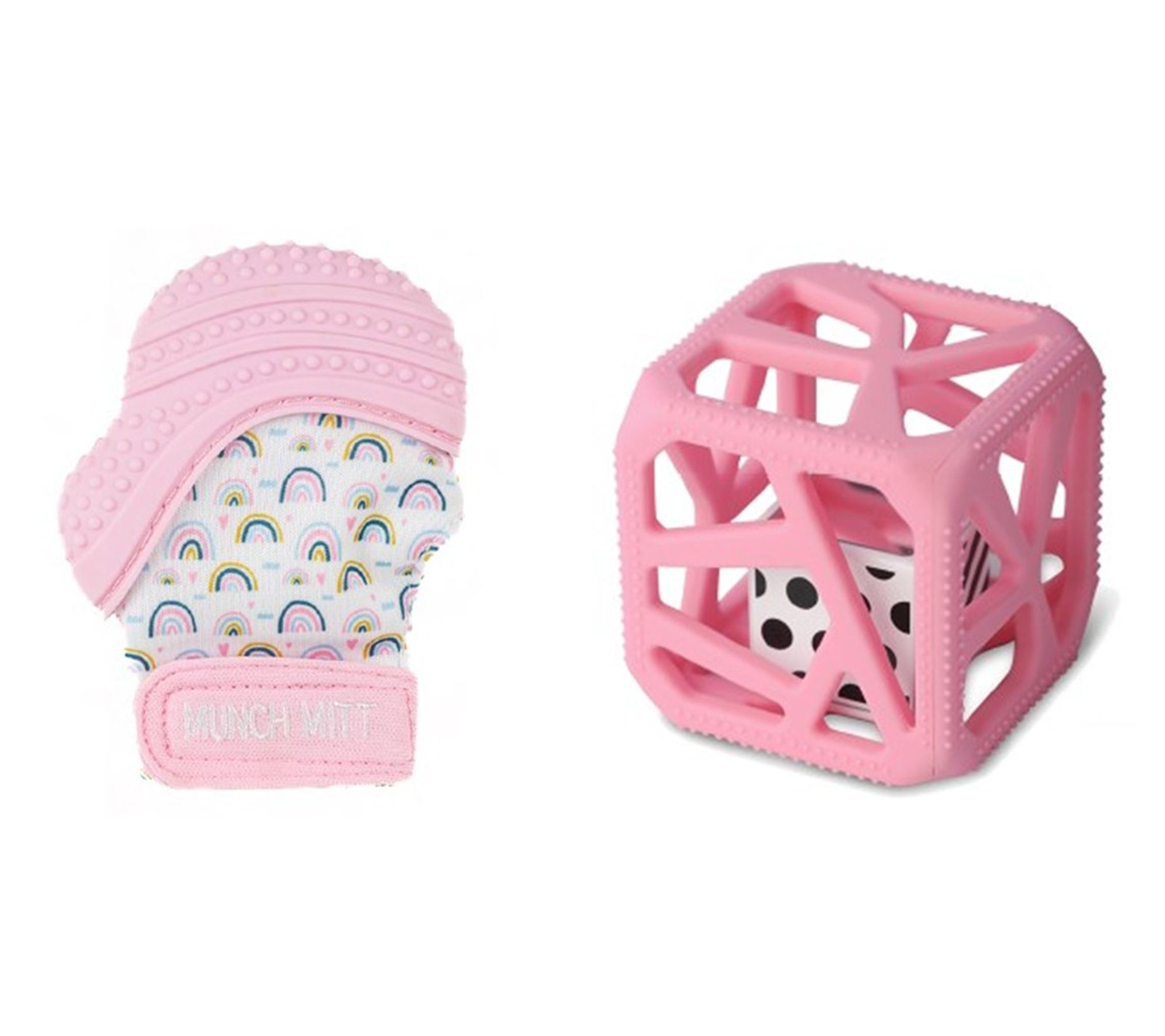 Malarkey Kids Sensory Teething Duo - Munch Mitt& Chew Cube