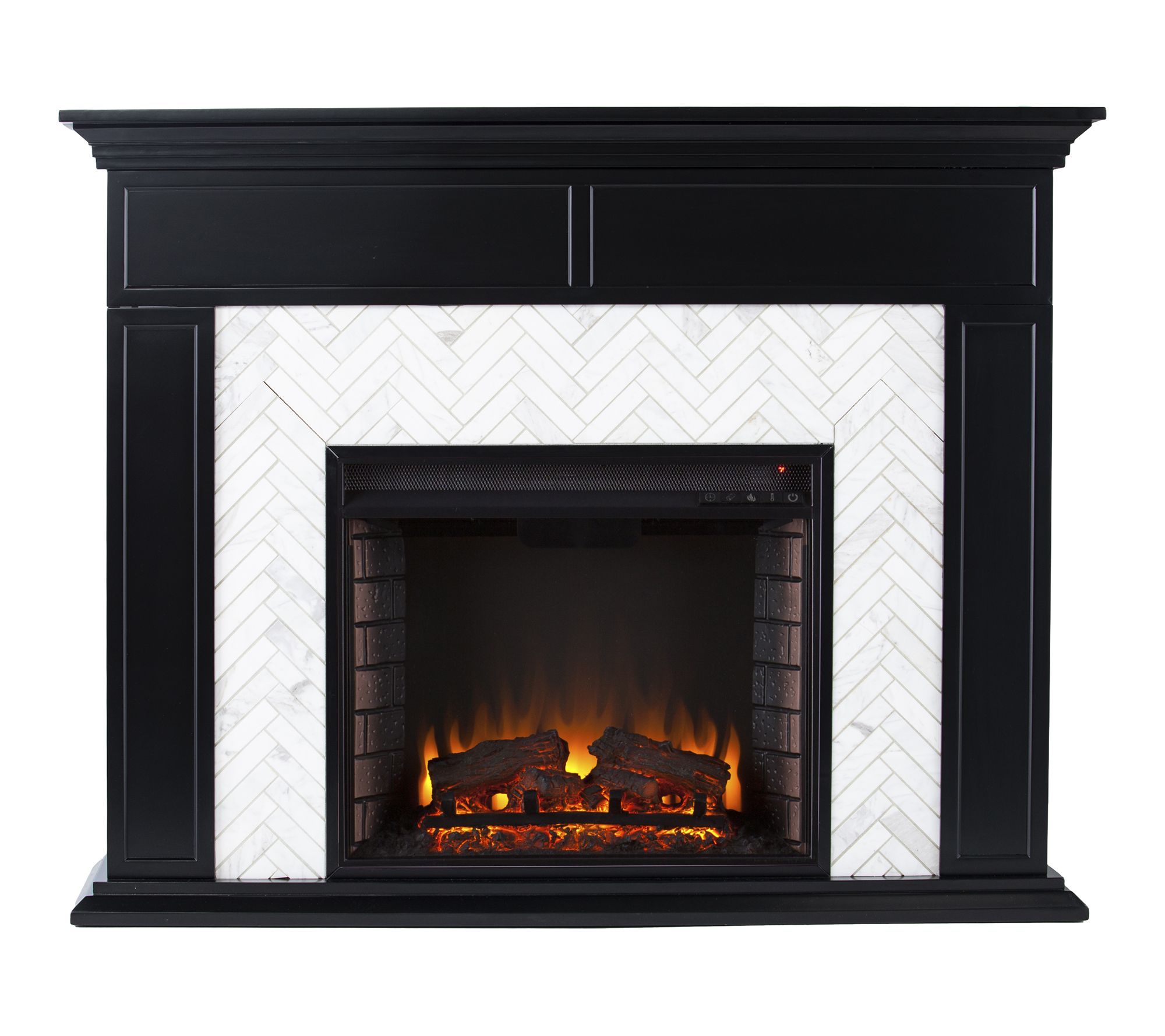SEI Torlington Marble Tiled Electric Fireplace