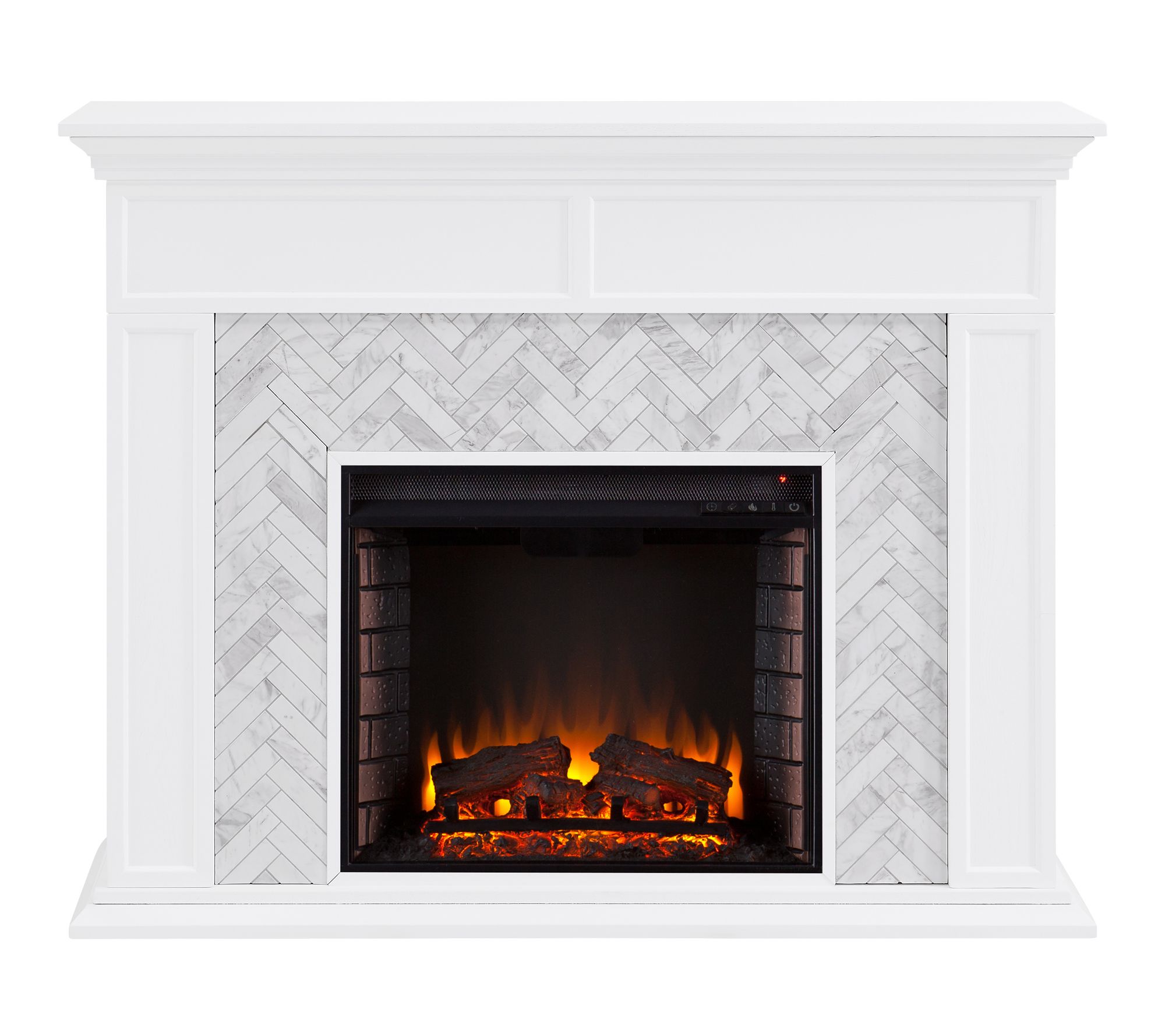 SEI Torlington Marble Tiled Electric Fireplace
