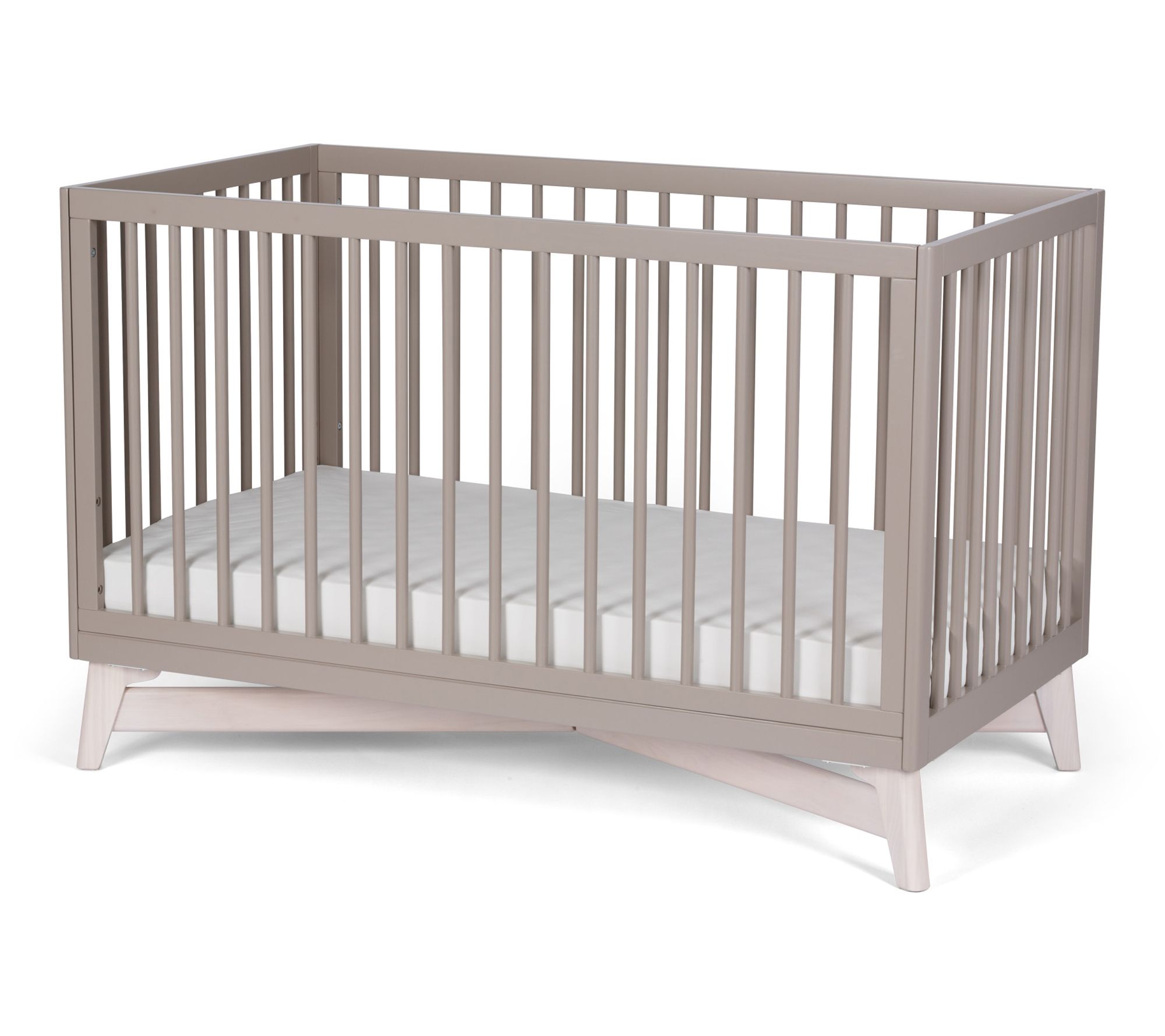 Little Seeds Pala Island Crib in Taupe and Whitewashed