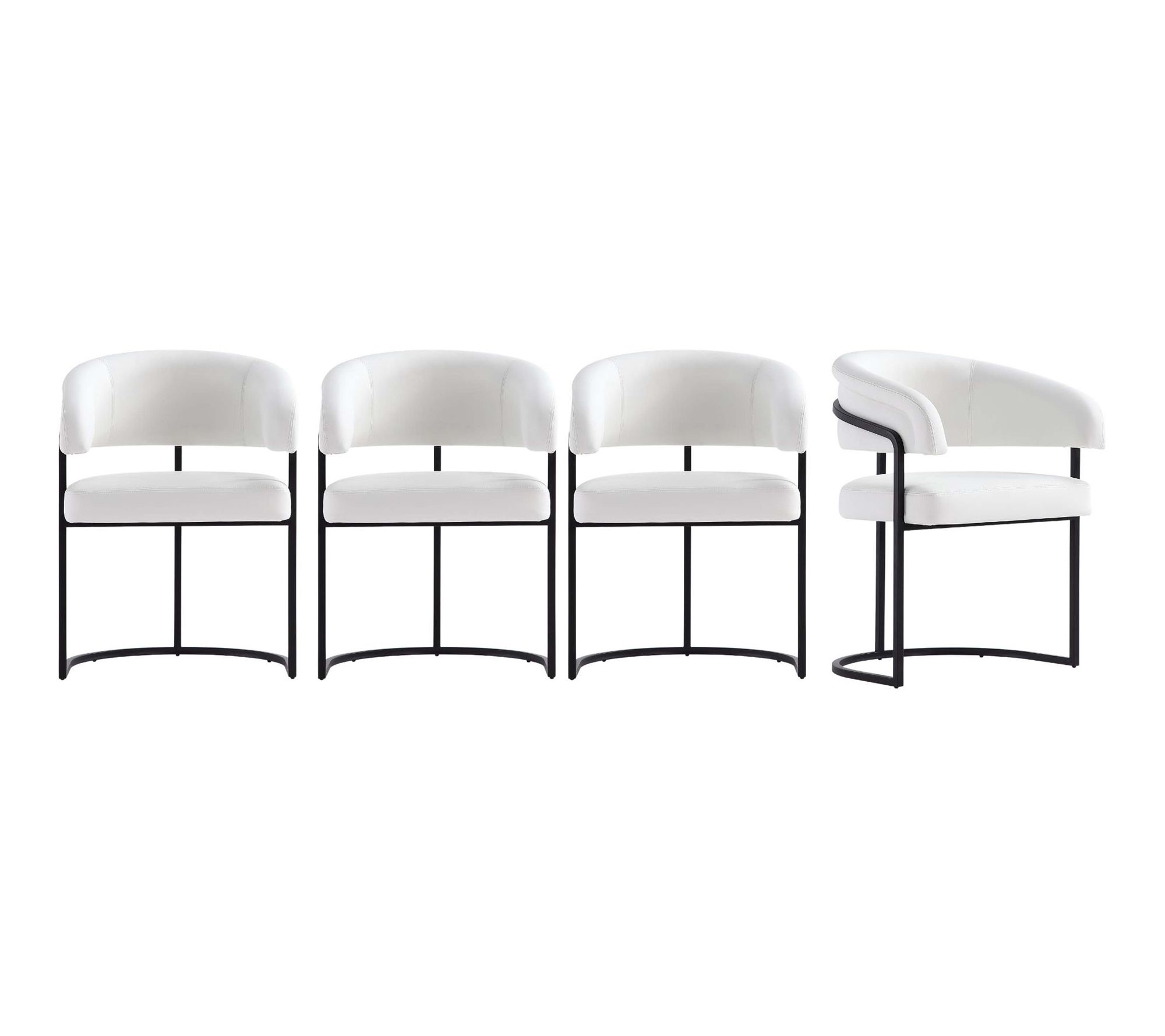 Manhattan Comfort Augusta Vegan Leather DiningChair- Set of 4