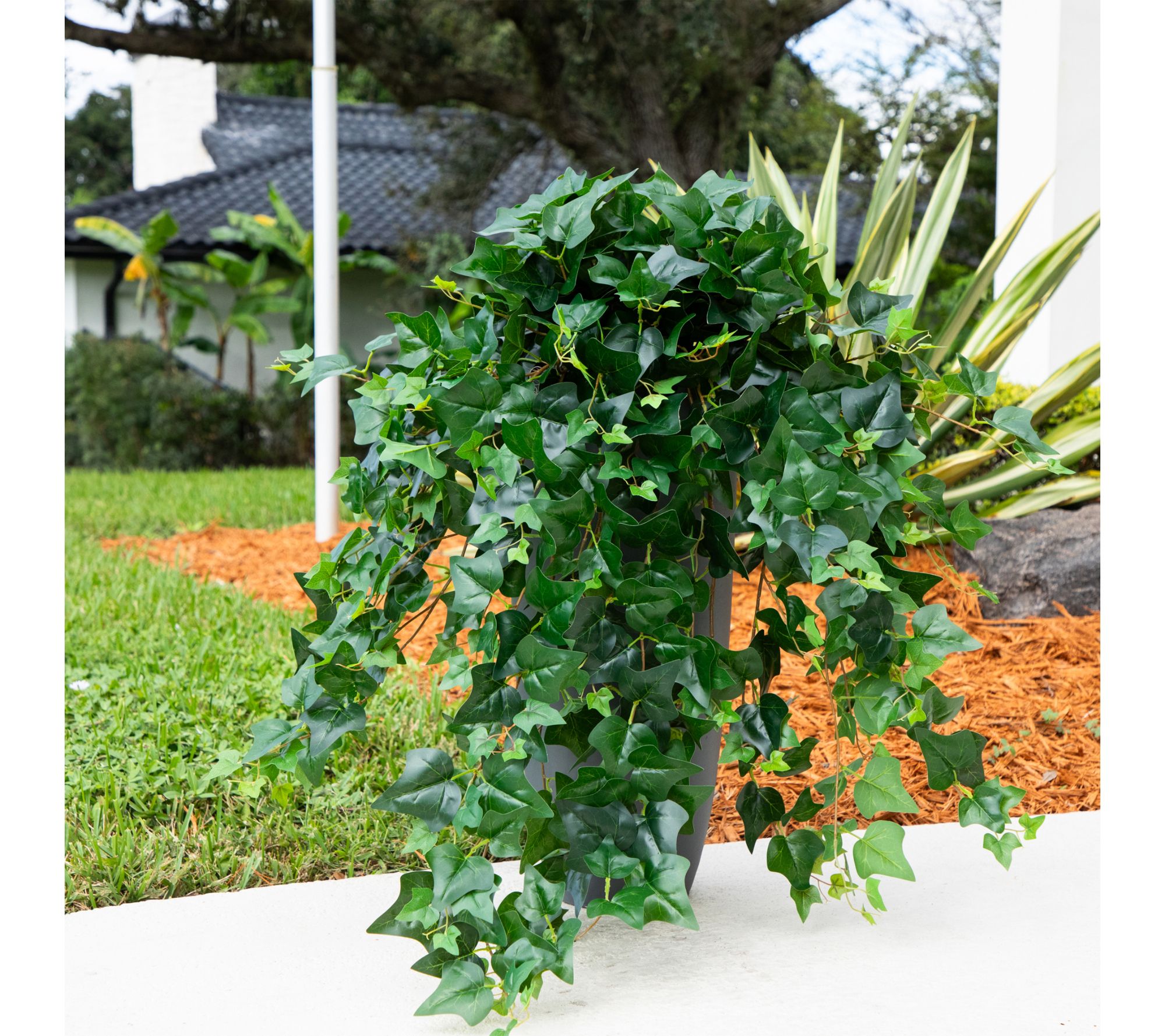 Nearly Natural 41-in UV Resistant Puff Ivy   -Set of 3