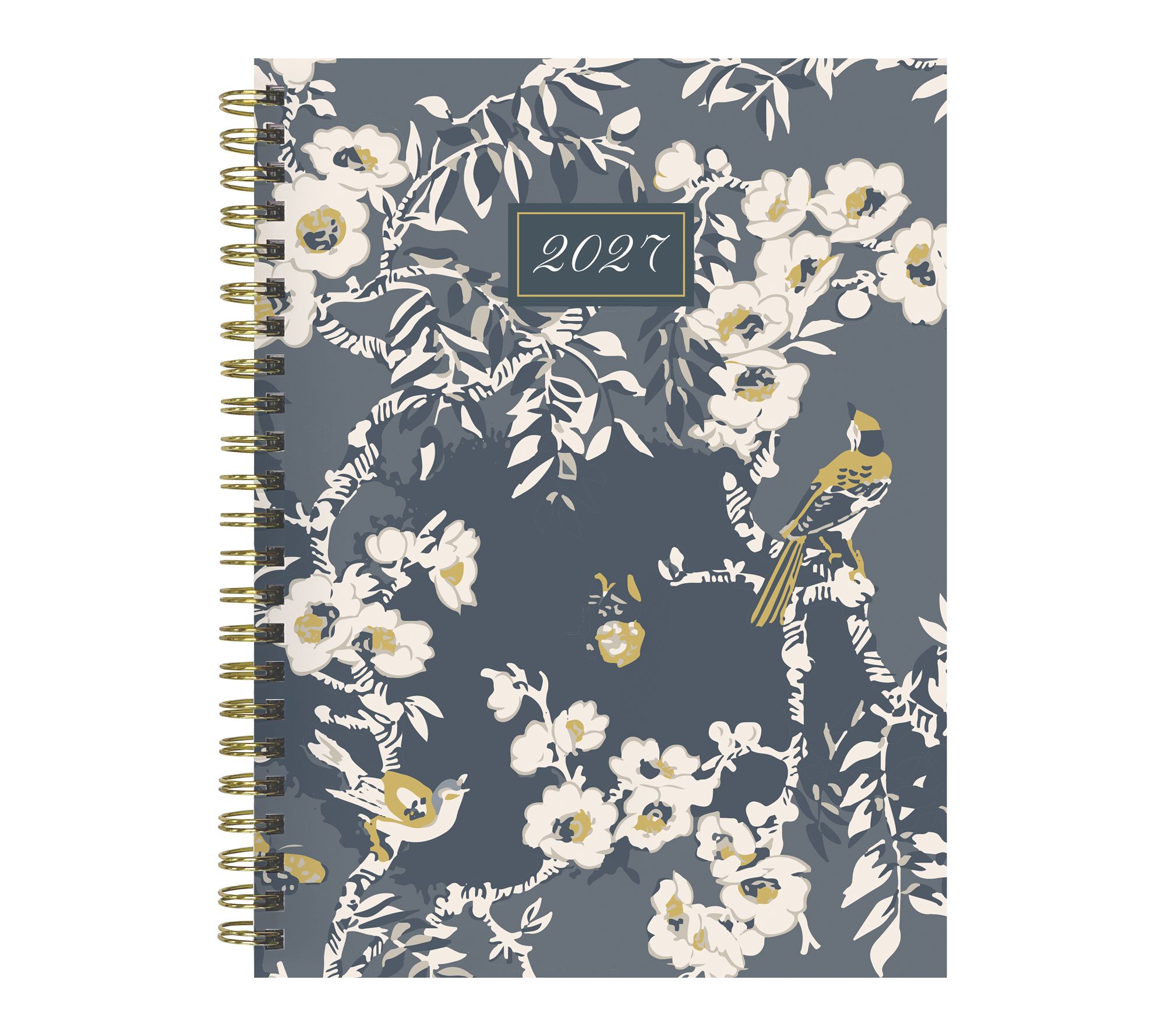 2027 Blooms of Blue Medium Weekly Monthly Planner