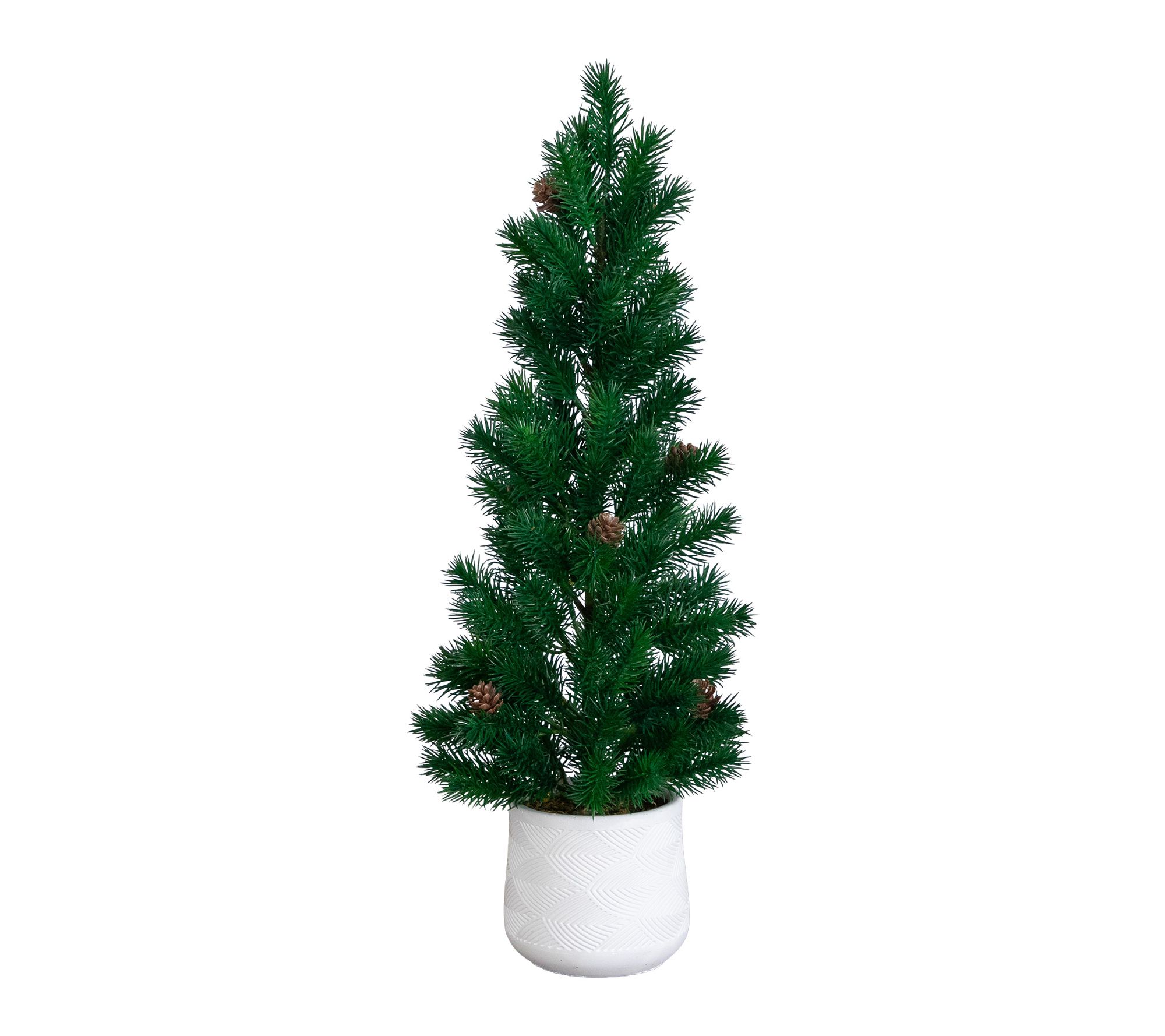 20-in  Tree with Pinecones in Planter by Nearly Natural