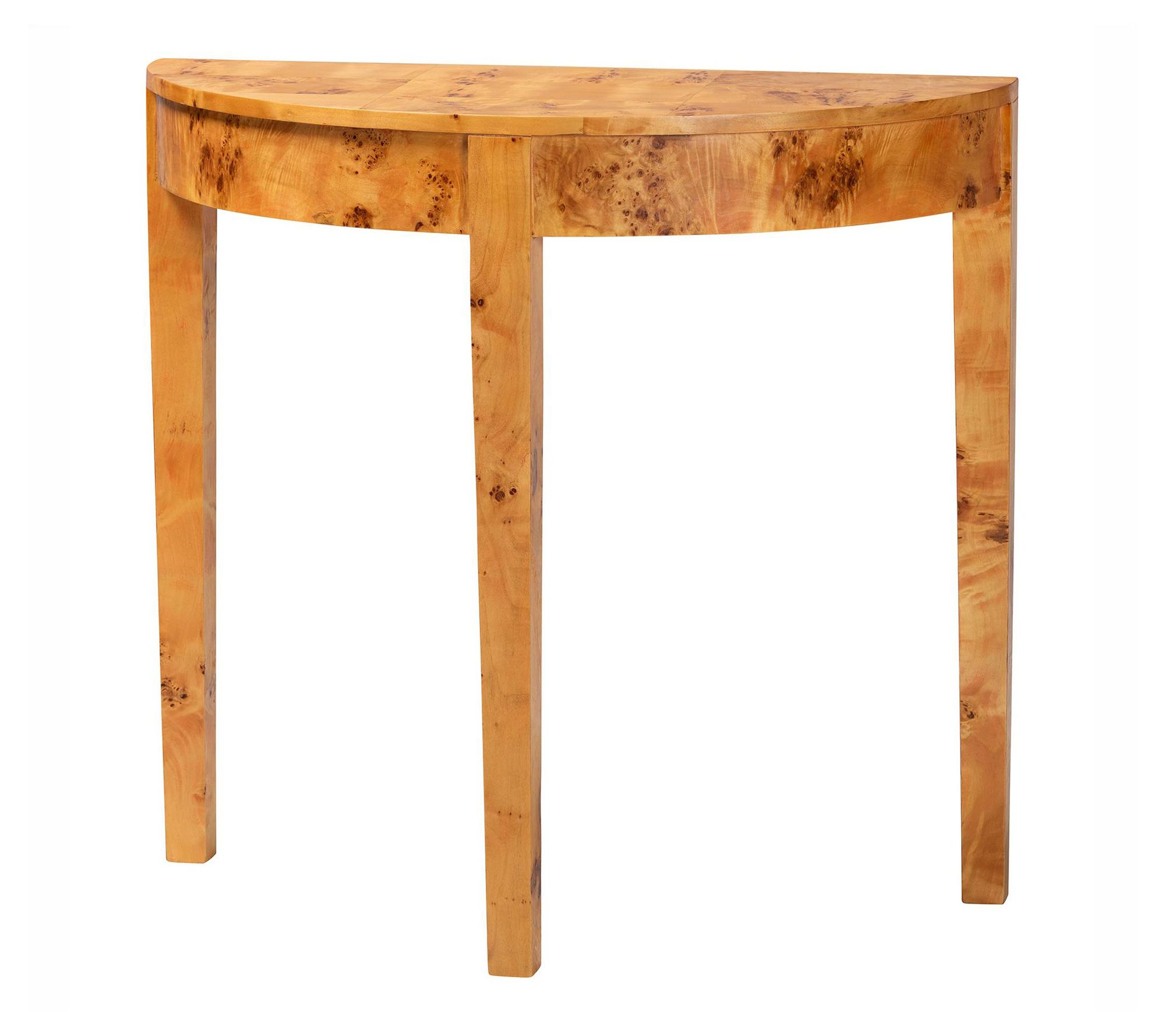 bali & pari Jihan Natural Real Burl Wood Console Table