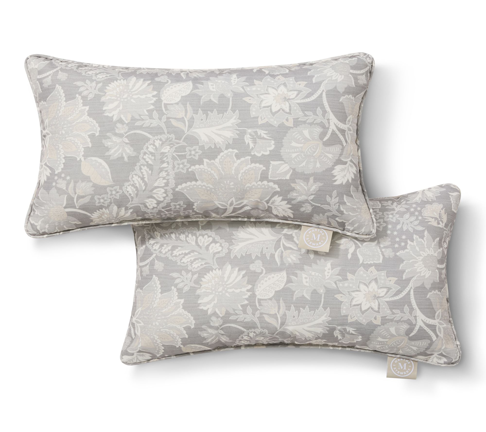  Martha Stewart Jacobean 11"x18" Outdoor Pillow2Pack