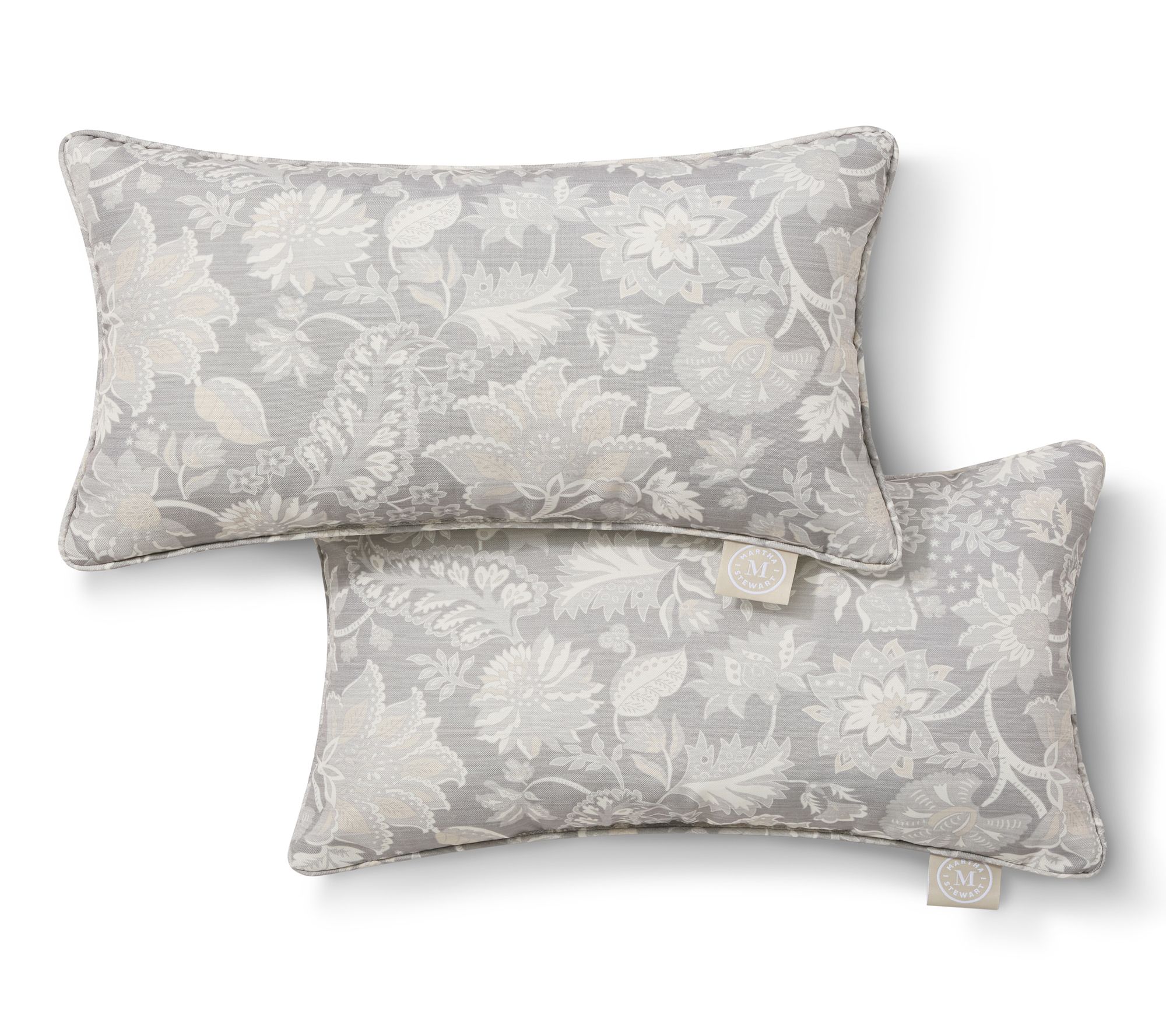 Martha Stewart Jacobean 11"x18" Outdoor Pillow2Pack