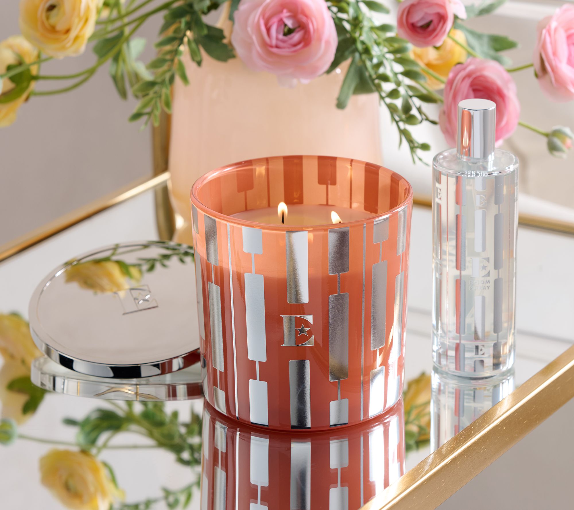 "As Is" Elton John x Slatkin +Co. S/2 22oz & 4oz Tangerine Palazzo