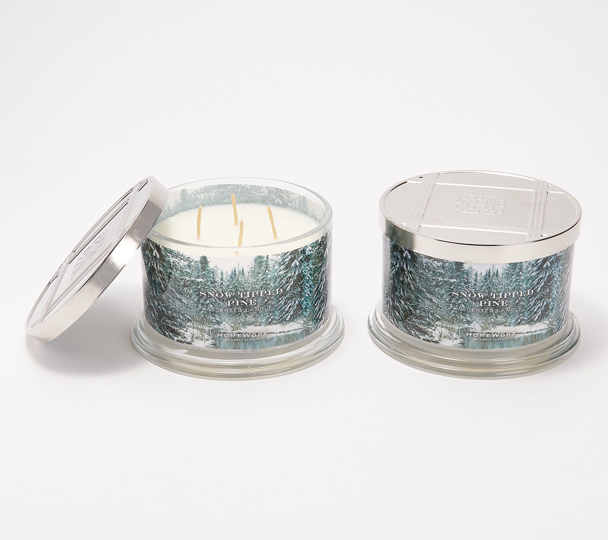HomeWorx by Harry Slatkin S/2 Snow Tipped Pine 18oz Candles
