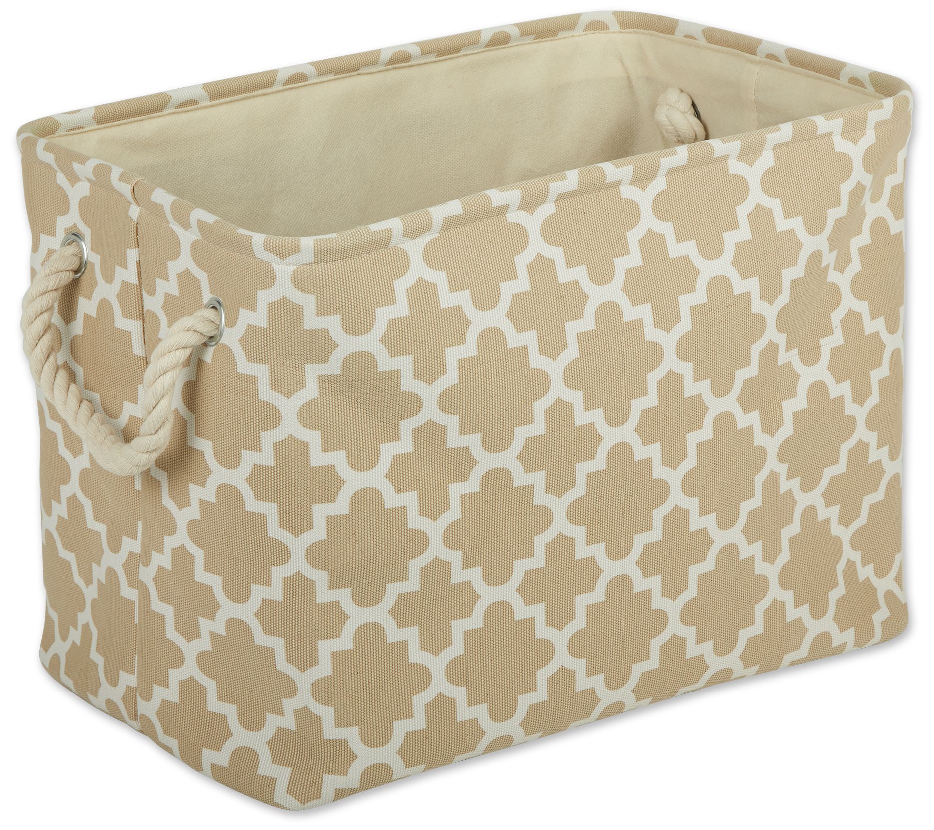 Design Imports Polyester Bin Lattice  Rectangle Medium