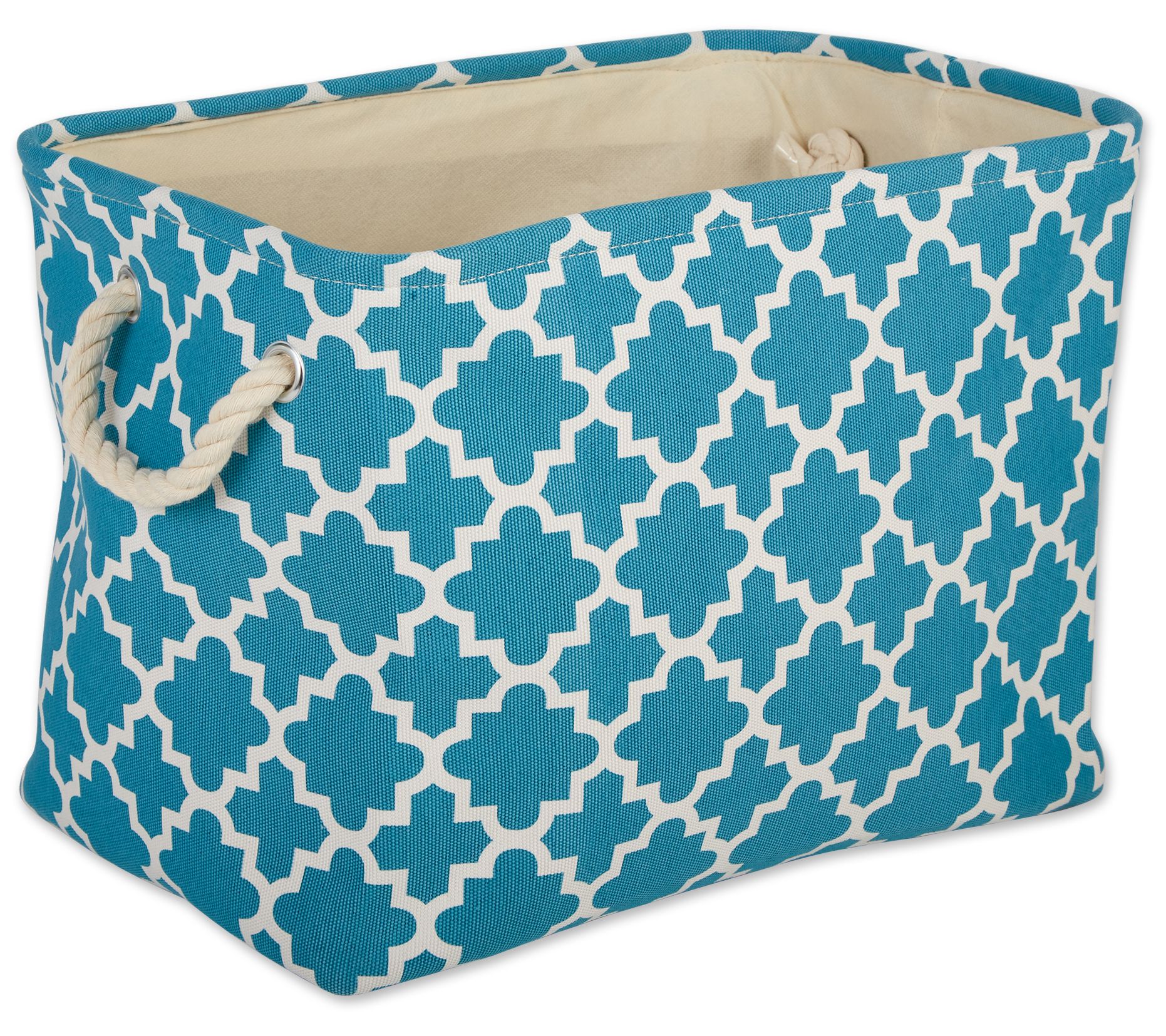 Design Imports Polyester Bin Lattice  Rectangle Medium