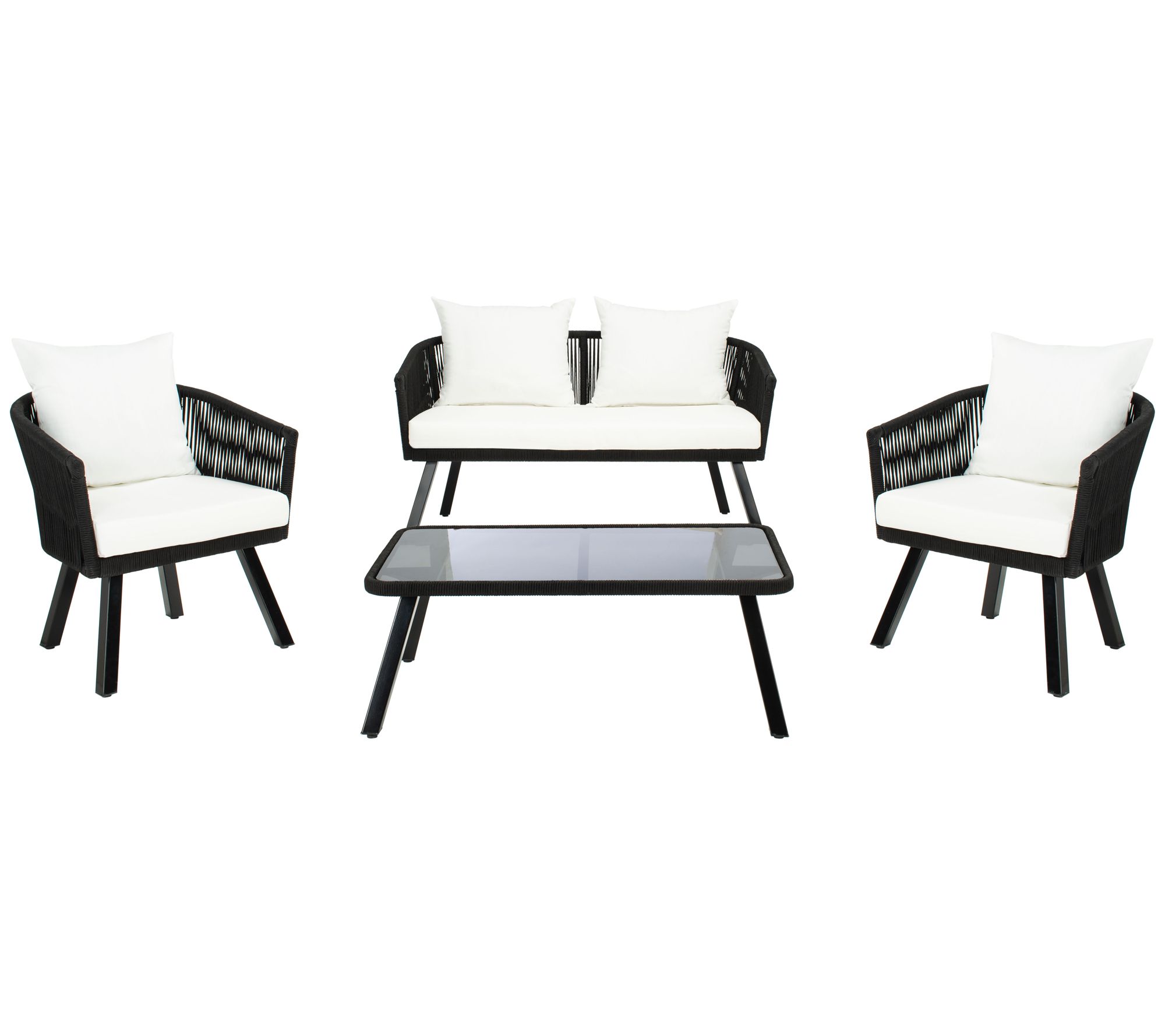 Belmi 4-Piece Outdoor Rope Living Set