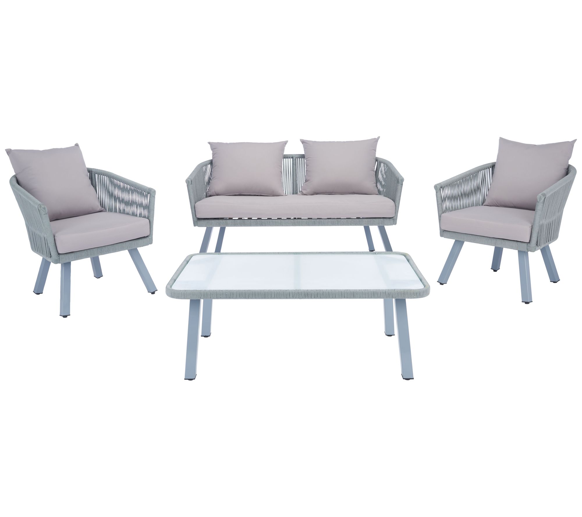 Belmi 4-Piece Outdoor Rope Living Set