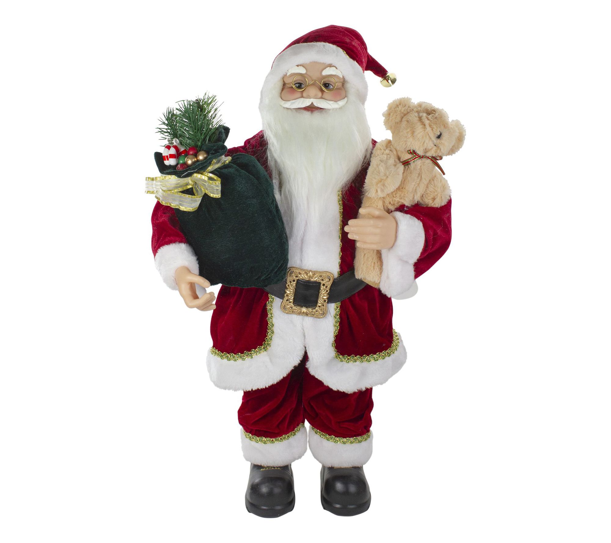 Northlight 18" Standing Santa Figure w/ Snow Shes & Presents