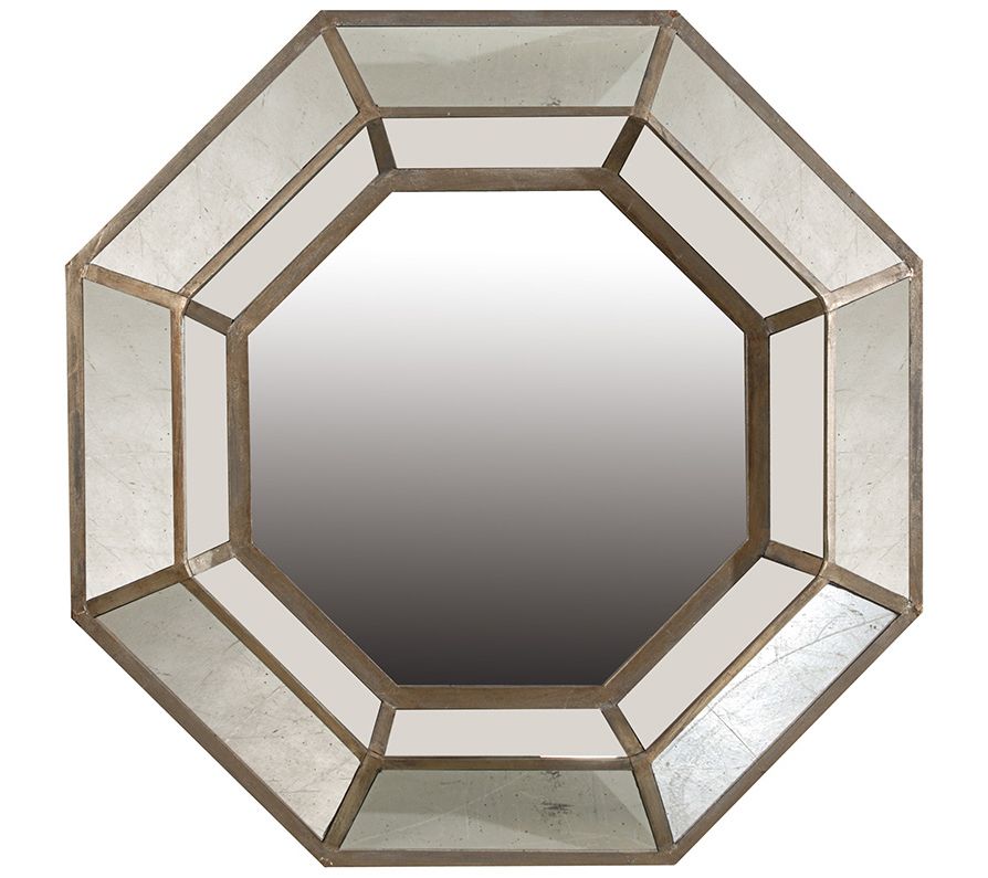 Octagonal Mirror With Bronze Trim By Valerie Page 1 Qvc Com