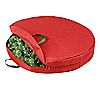 Honey-Can-Do 30" Canvas Wreath Storage, Red, 1 of 4