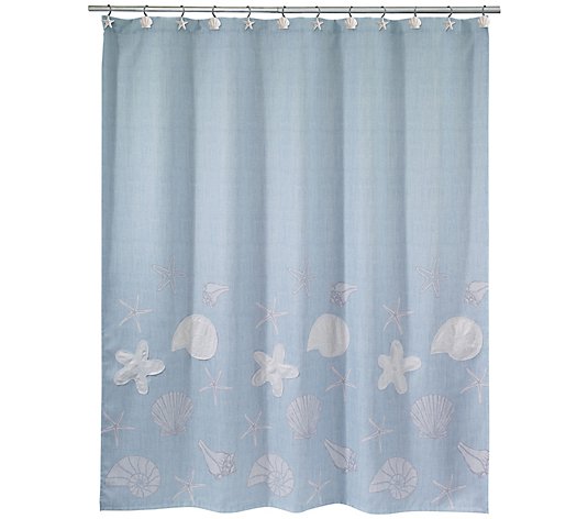 Avanti Linens Sequin Ss Shower, Avanti Sea Glass Shower Curtain Rods