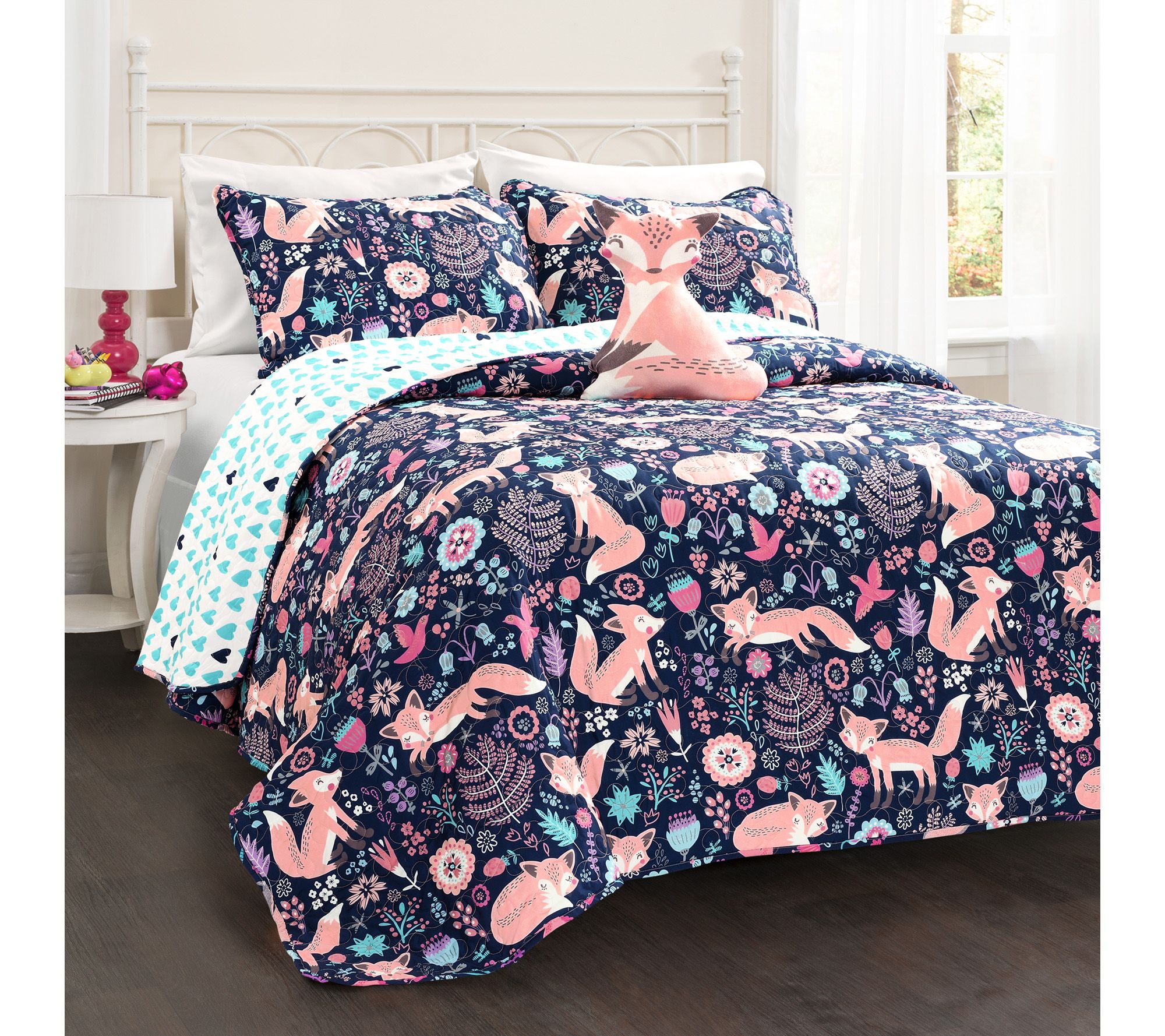 Pixie Fox 3Pc Twin Quilt Set by Lush Decor