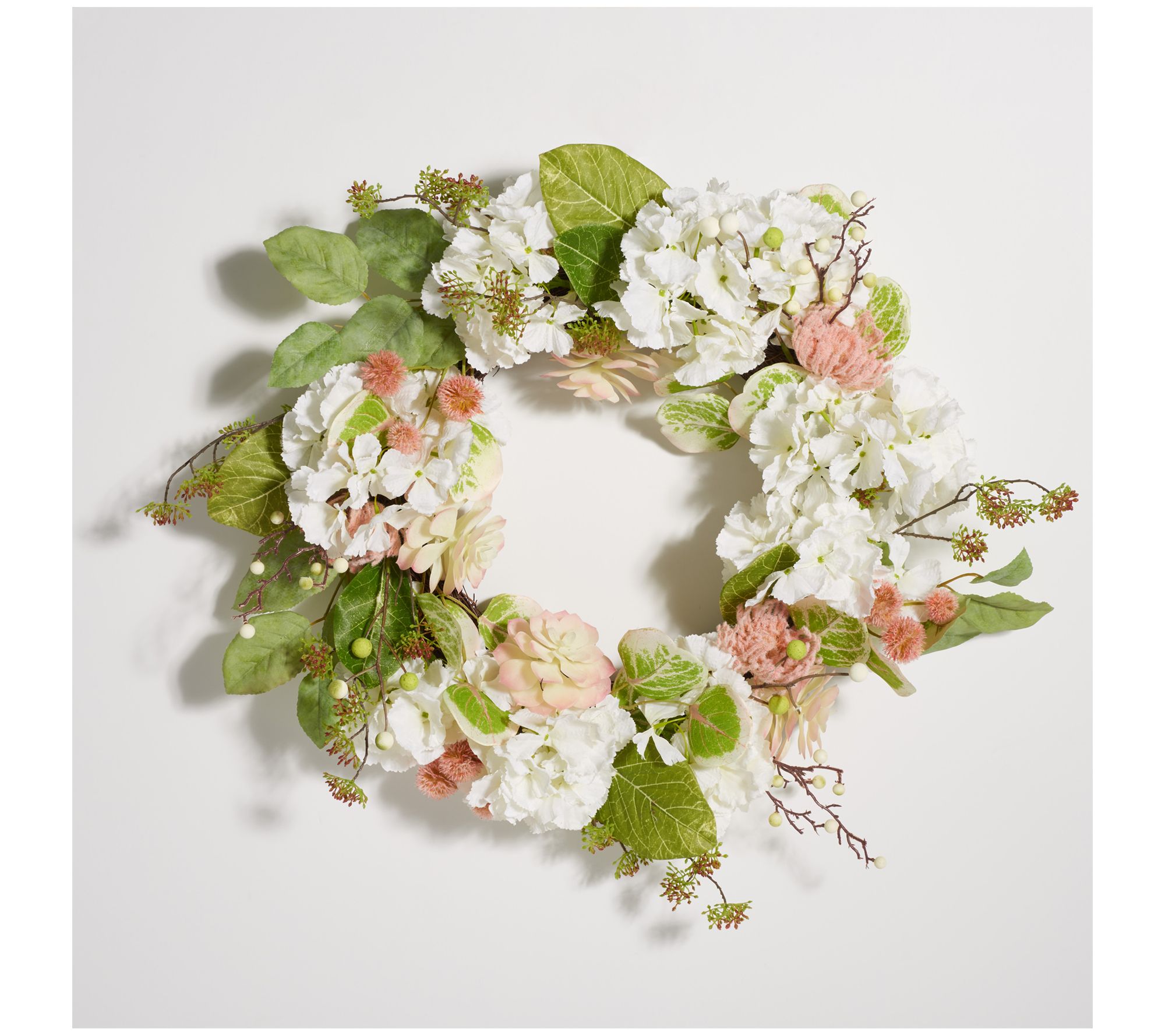 Safavieh Faux 28" Hydrangea & Magnolia Wreath