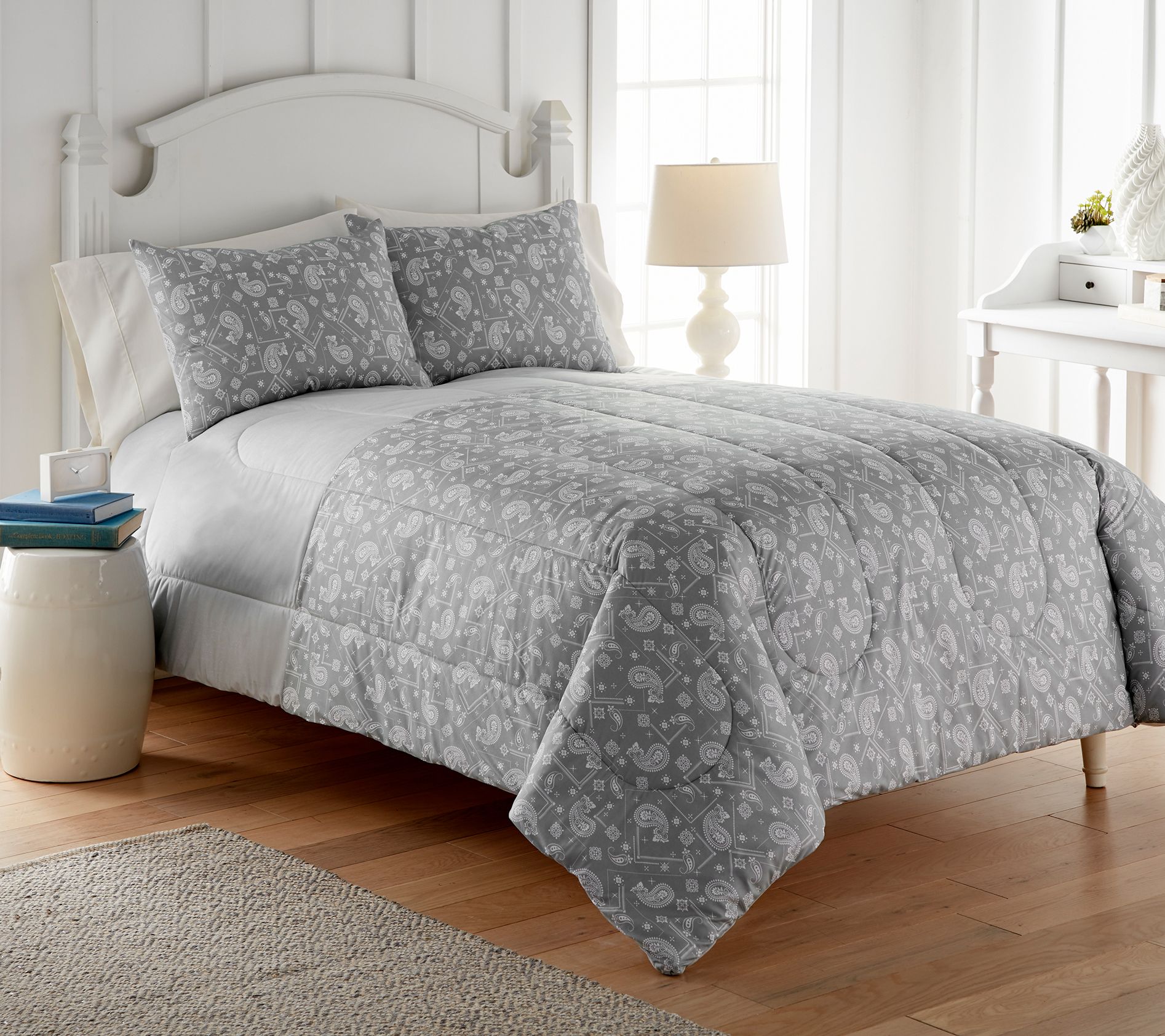Shavel Full/Queen Micro Flannel 6 in 1 Comforte r Set