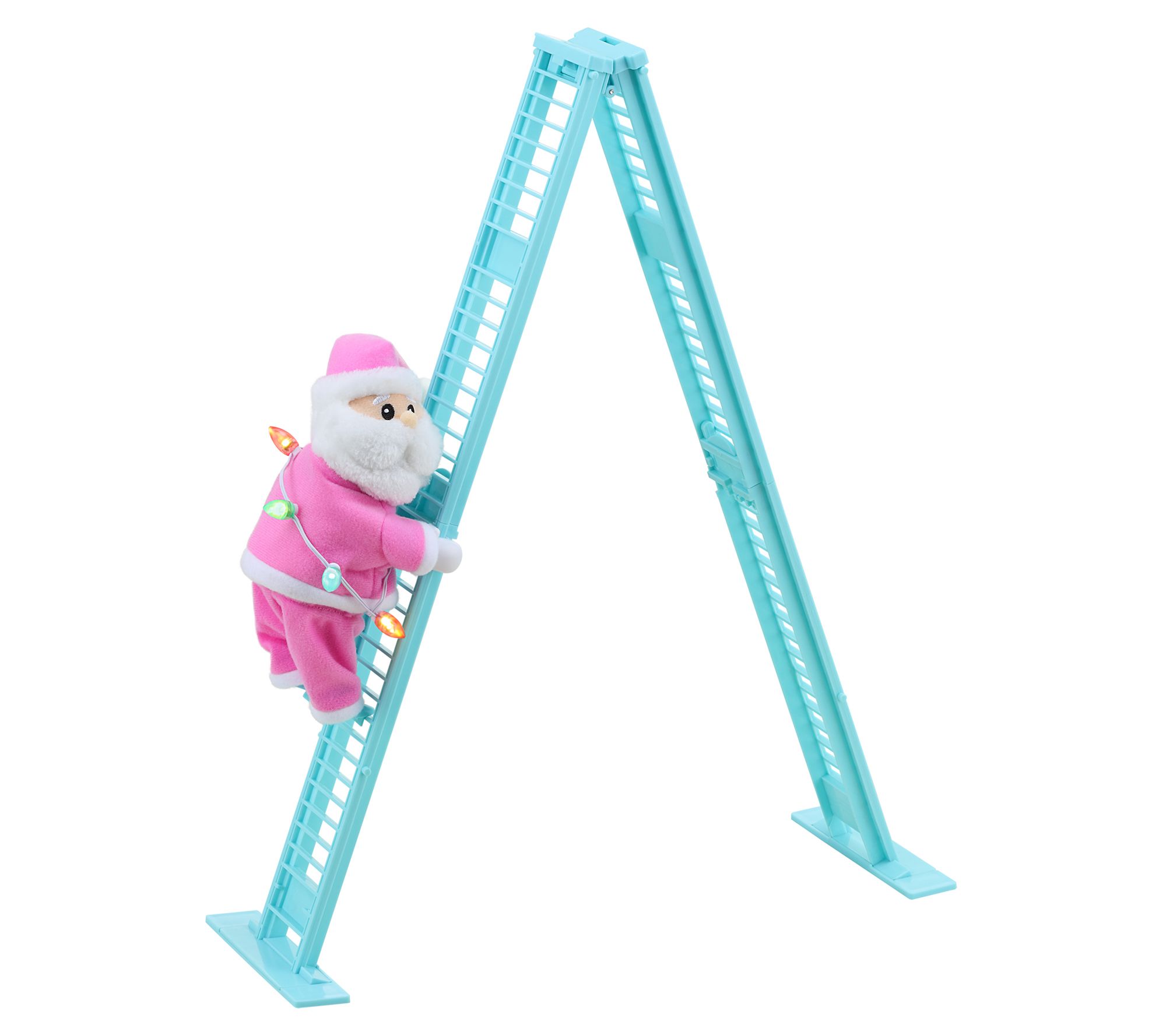 Mr. Christmas 9" Musical Tabletop Pastel Climbing Santa