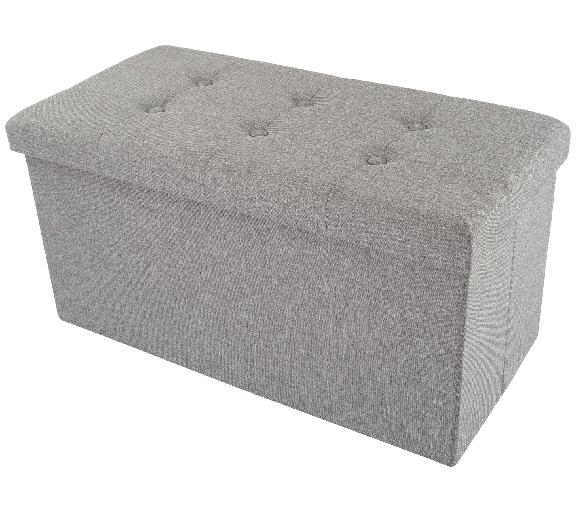 Lavish Home 30" Tufted Folding Storage Ottomanw/Removable Bin